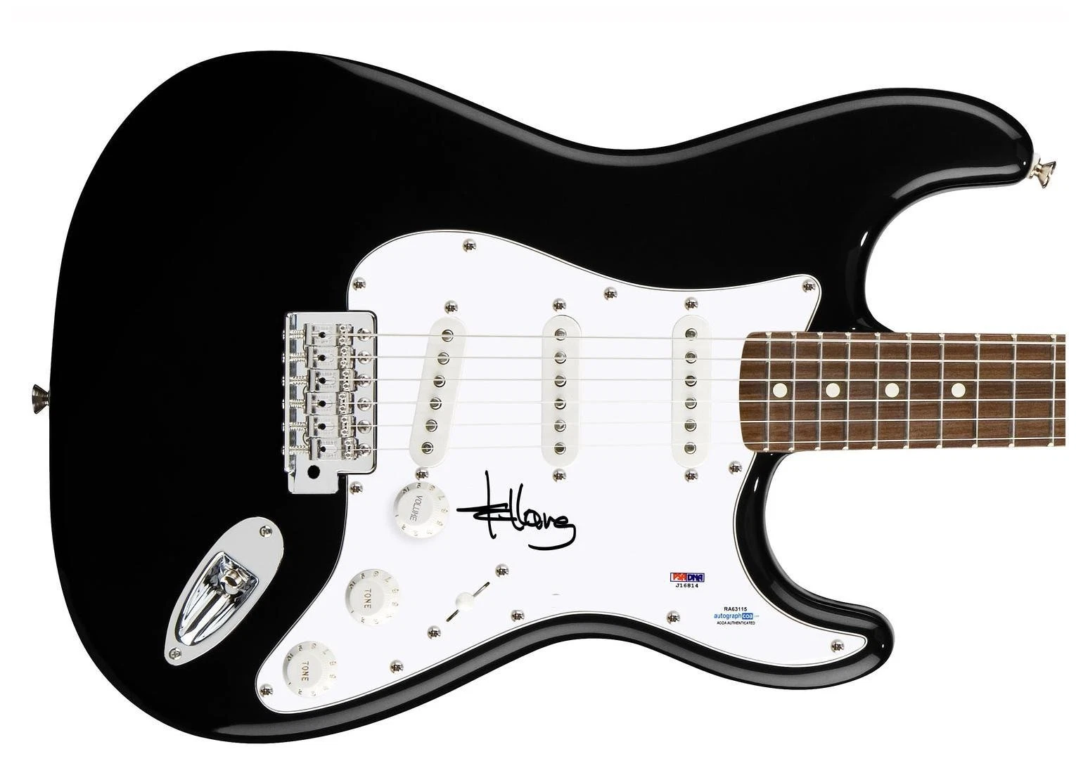k.d. lang Signed Autographed Guitar ACOA