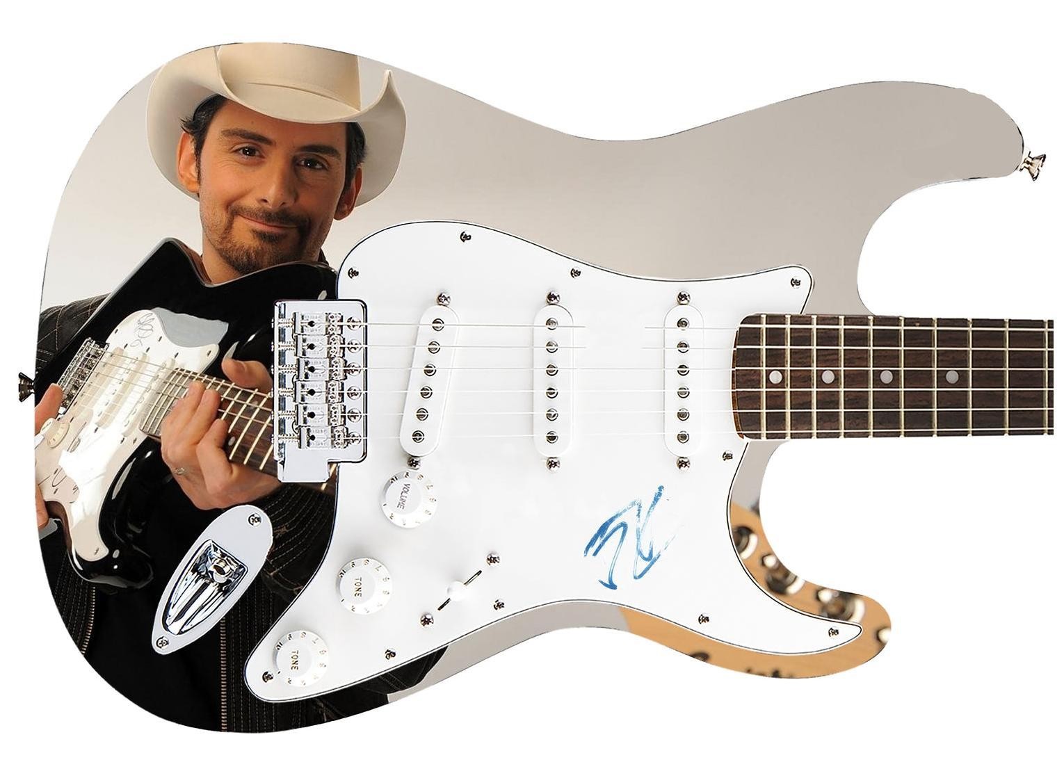 Brad Paisley Signed Autographed 1/1 Custom Graphics Guitar