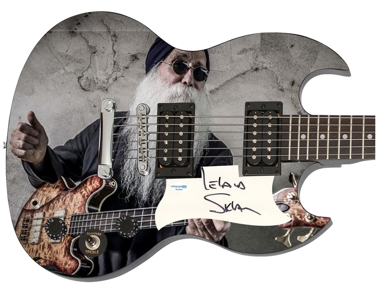 Lee Leland Sklar Signed Custom 1/1 Graphics Guitar