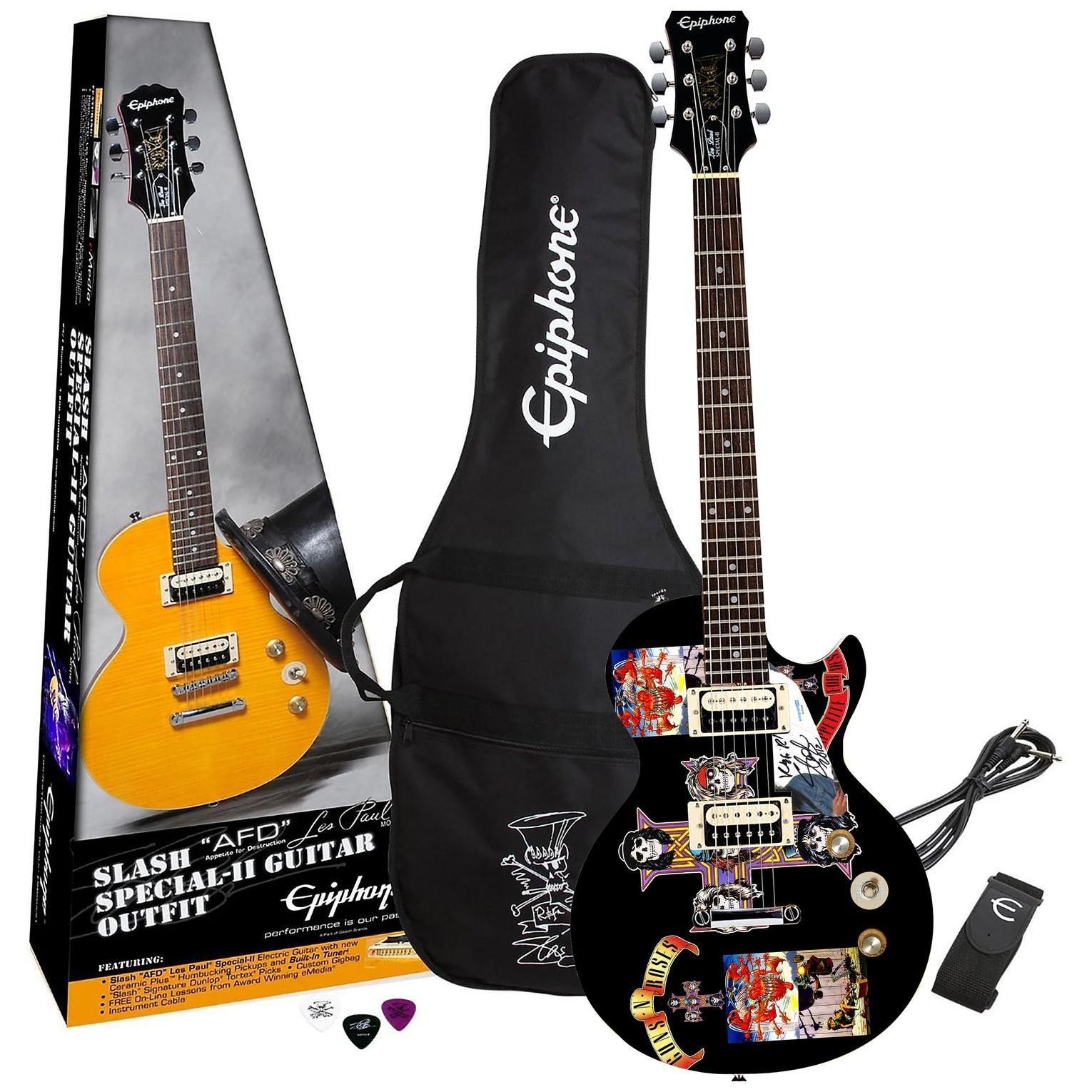 Slash of Guns N Roses Autographed Custom Graphics His Model Epiphone Guitar