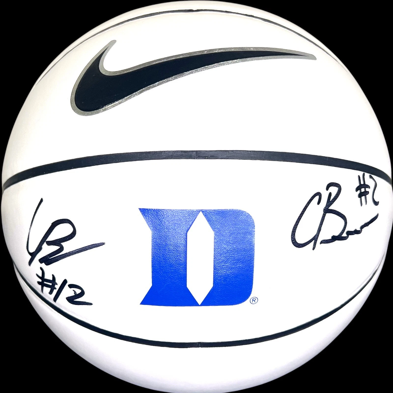 CAMERON CAM BOOZER & CAYDEN BOOZER SIGNED DUKE BLUE DEVILS NIKE BASKETBALL JSA !