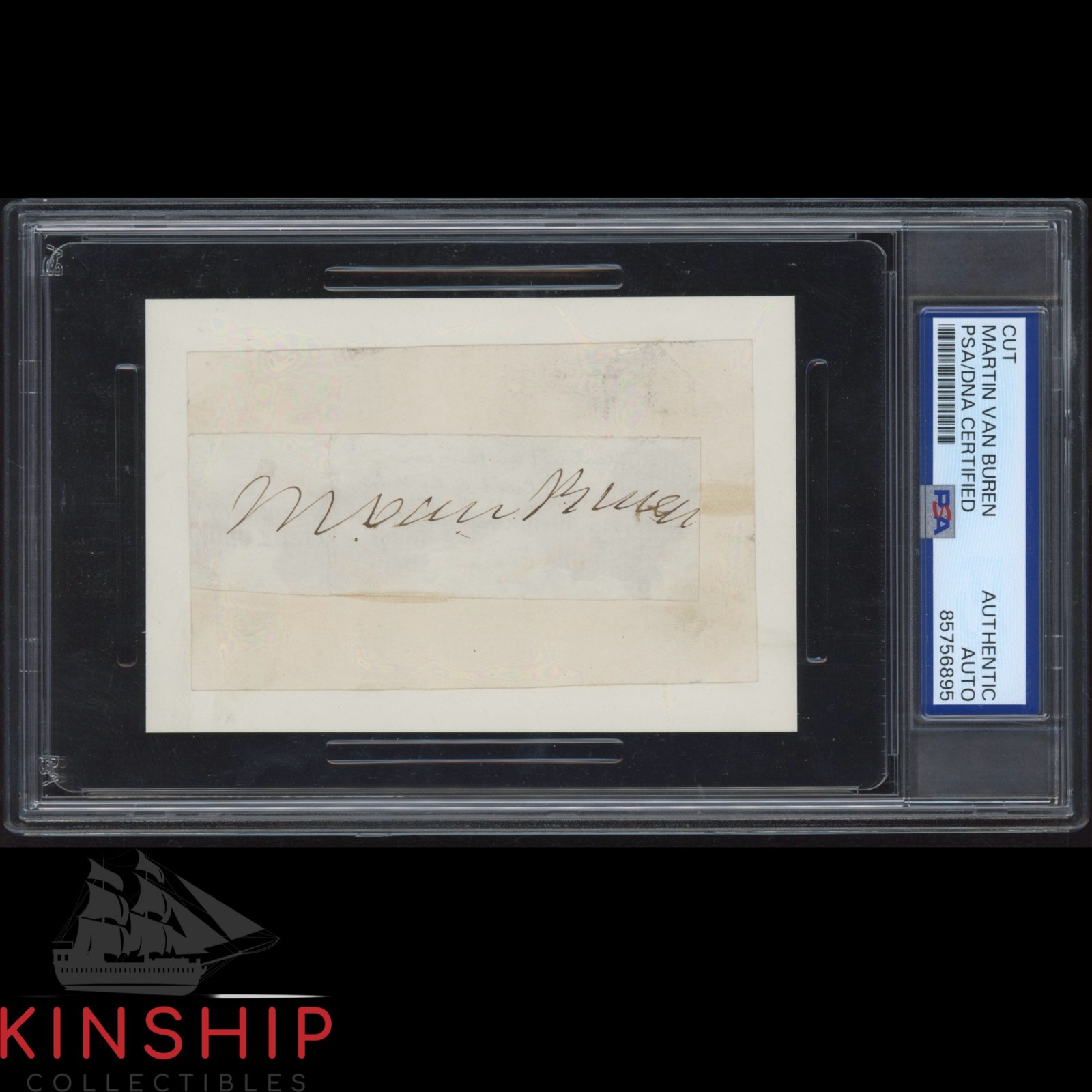 President Martin Van Buren signed Cut PSA DNA Slabbed Auto C5578