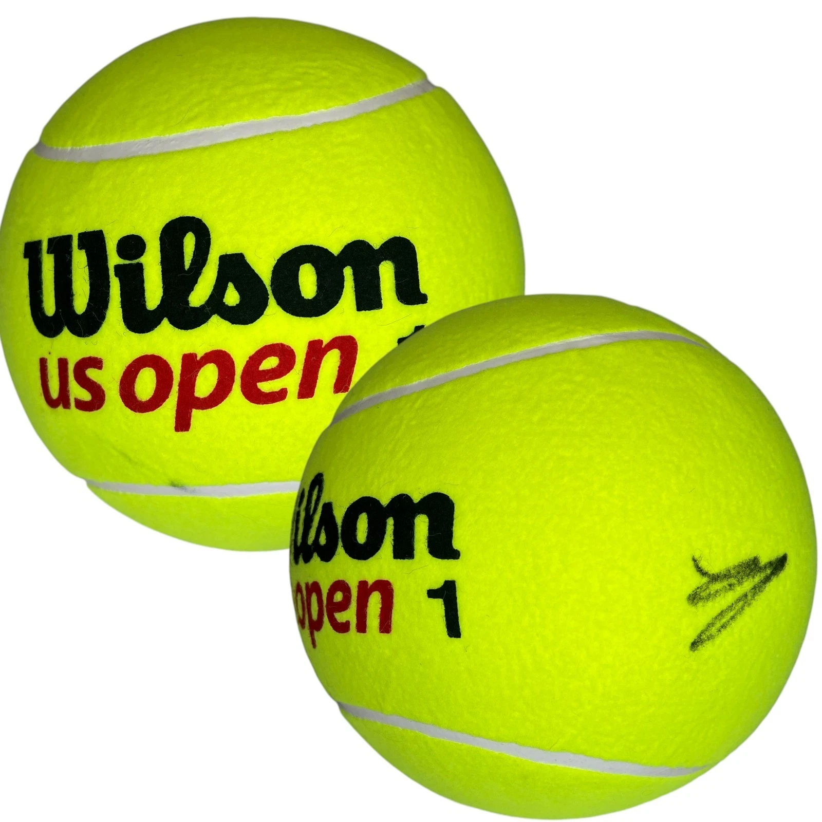 JANNIK SINNER SIGNED US OPEN JUMBO TENNIS BALL 10