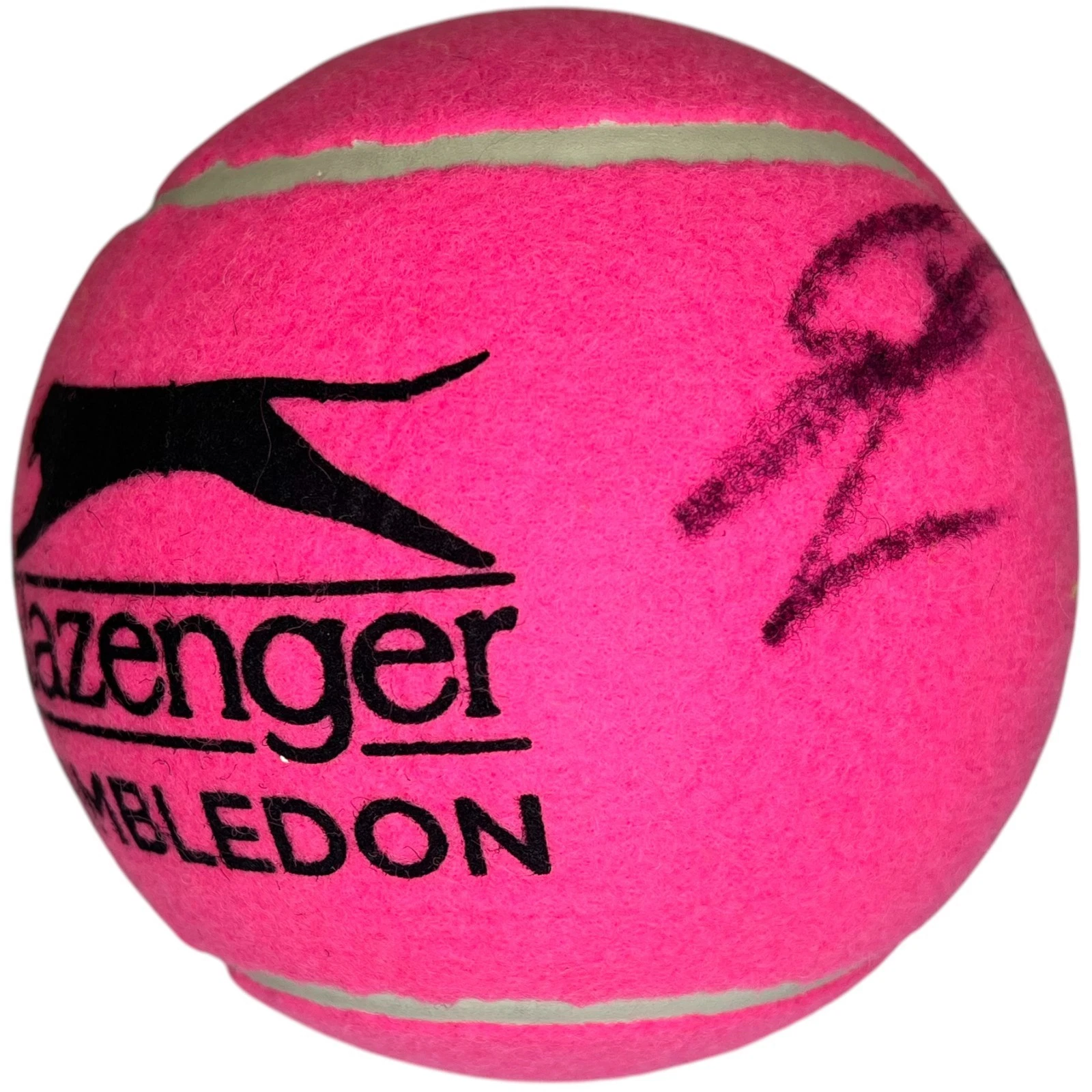ARYNA SABALENKA SIGNED WIMBLEDON PINK MIDI JUMBO AUTOGRAPH TENNIS BALL JSA