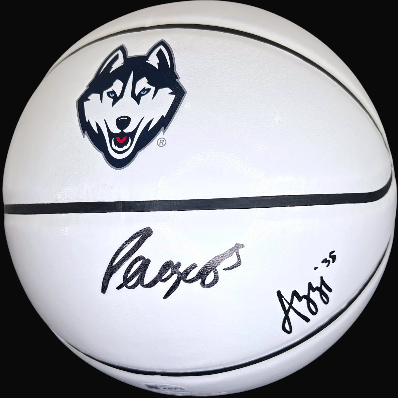 PAIGE BUECKERS & AZZI FUDD SIGNED AUTOGRAPHED UCONN HUSKIES NIKE BASKETBALL JSA