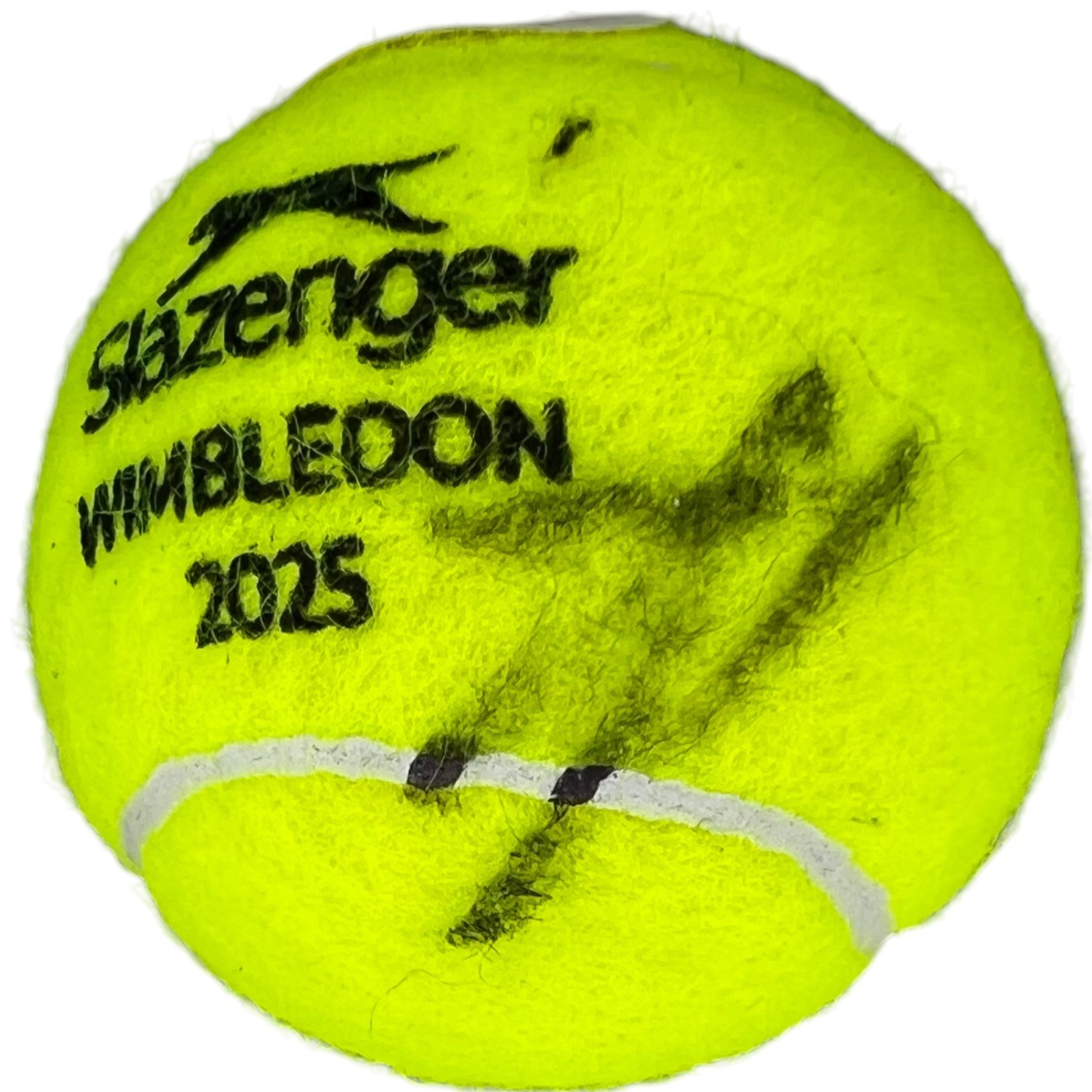 JANNIK SINNER SIGNED DATED 2025 WIMBLEDON TENNIS BALL FINALS CHAMP JSA COA
