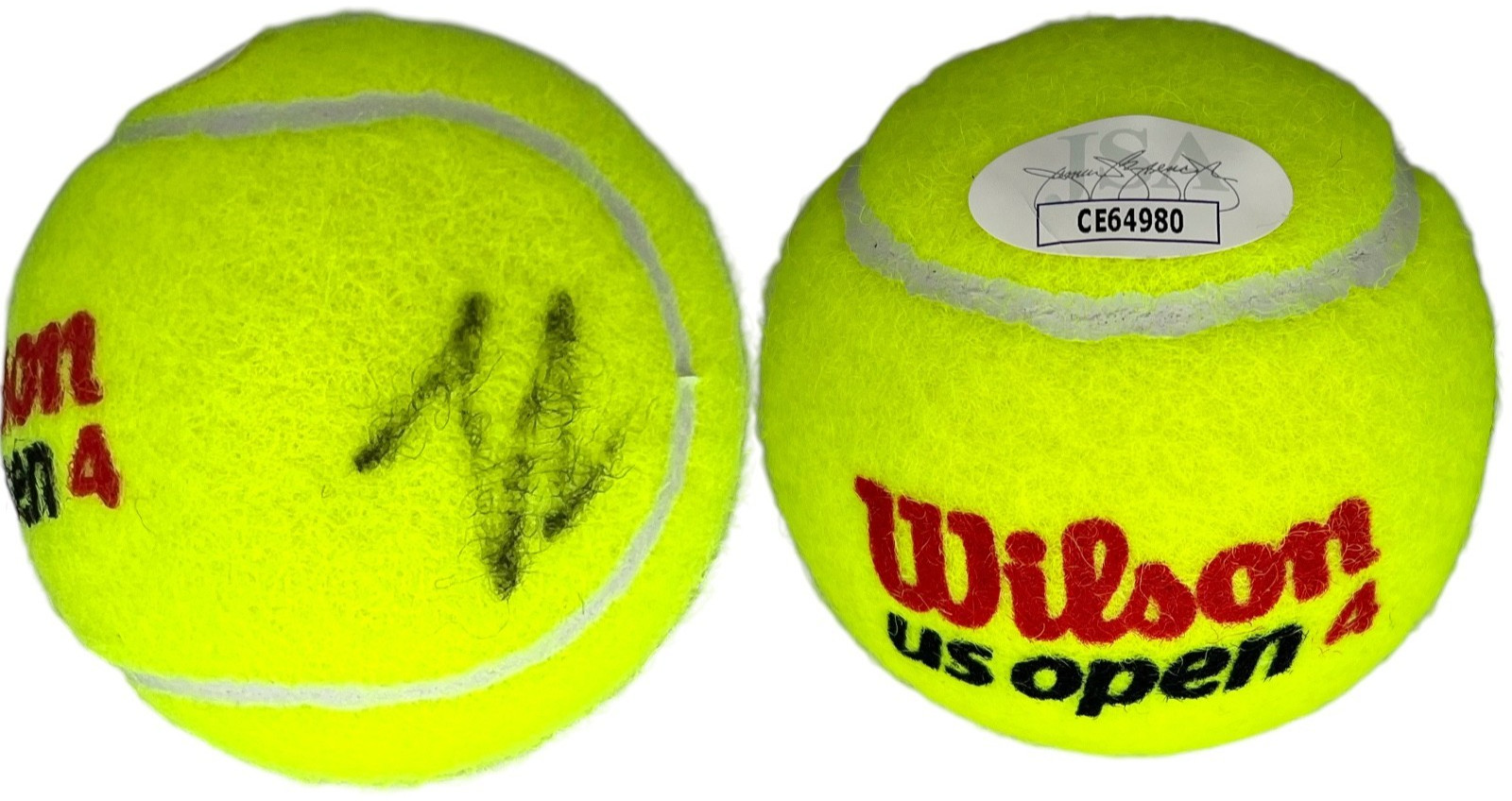 EMMA RADUCANU SIGNED AUTOGRAPHED WILSON US OPEN TENNIS BALL JSA