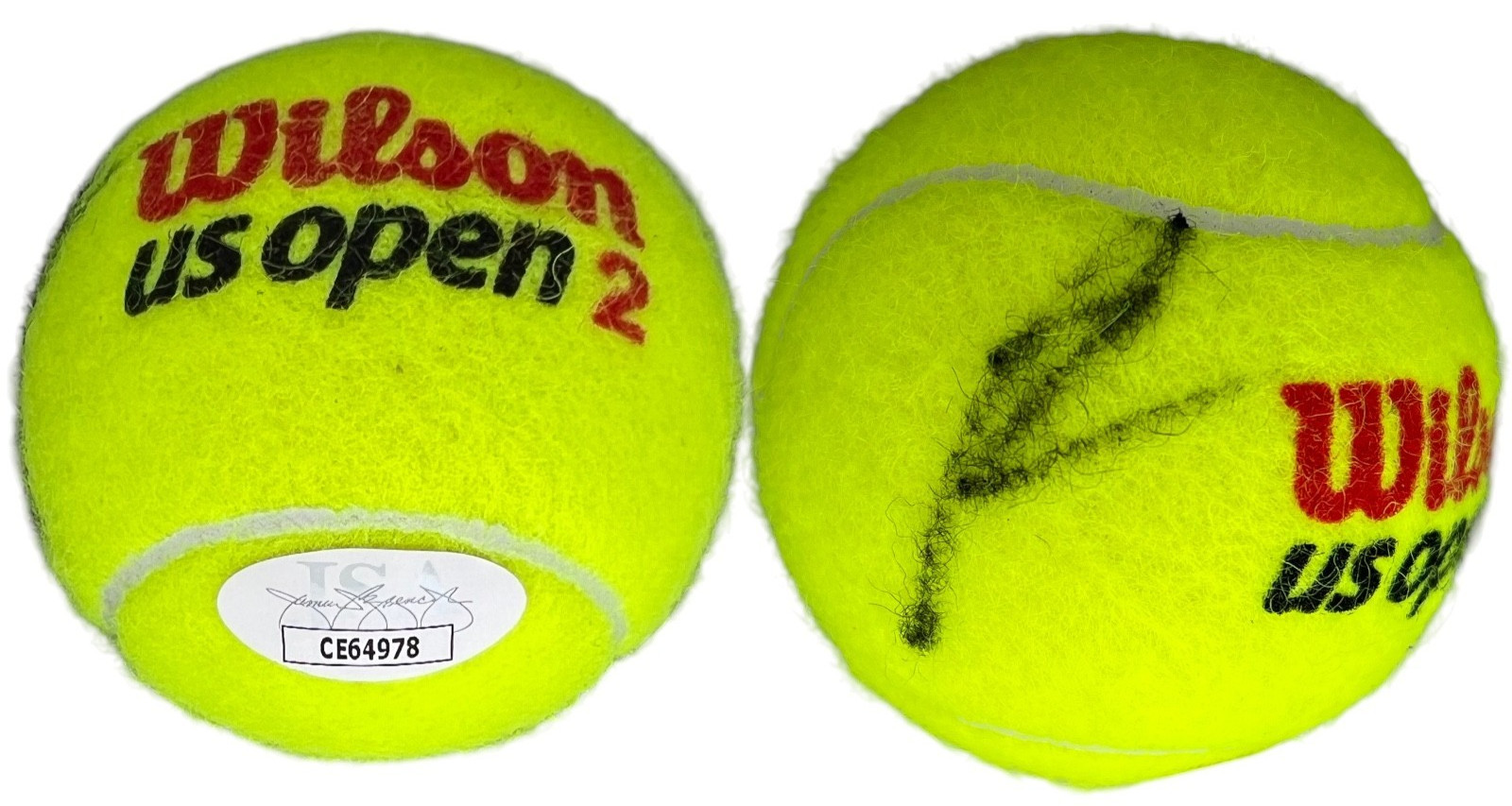 EMMA RADUCANU SIGNED AUTOGRAPHED WILSON US OPEN TENNIS BALL JSA 2021 FINALS WIN