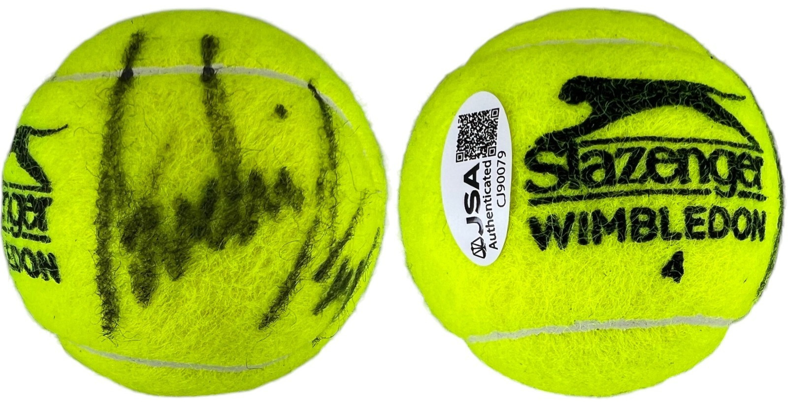 ANDRE AGASSI SIGNED AUTOGRAPHED SLAZENGER WIMBLEDON TENNIS BALL JSA