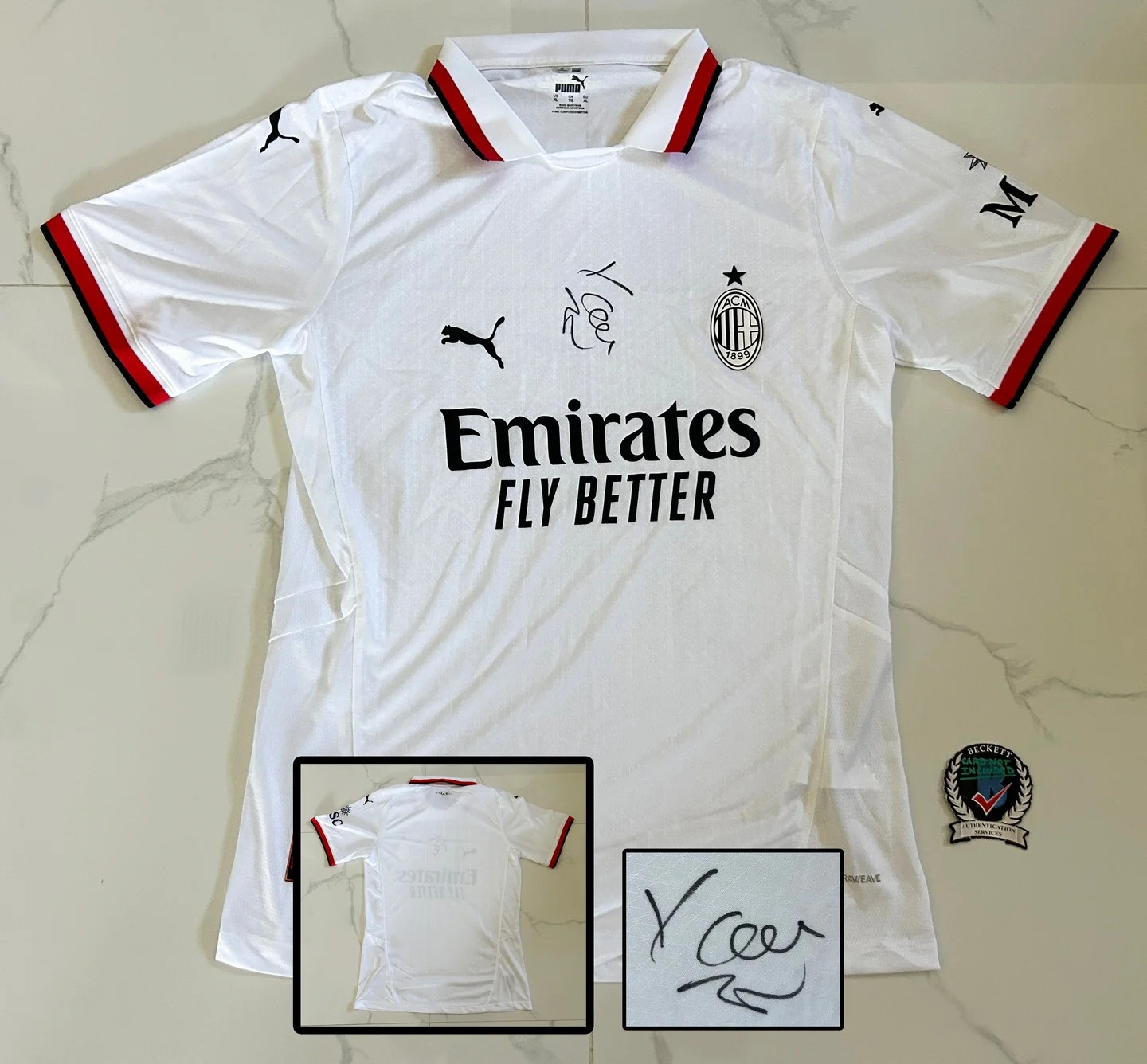 Christian Vieri Signed Jersey AC Milan Beckett BAS COA