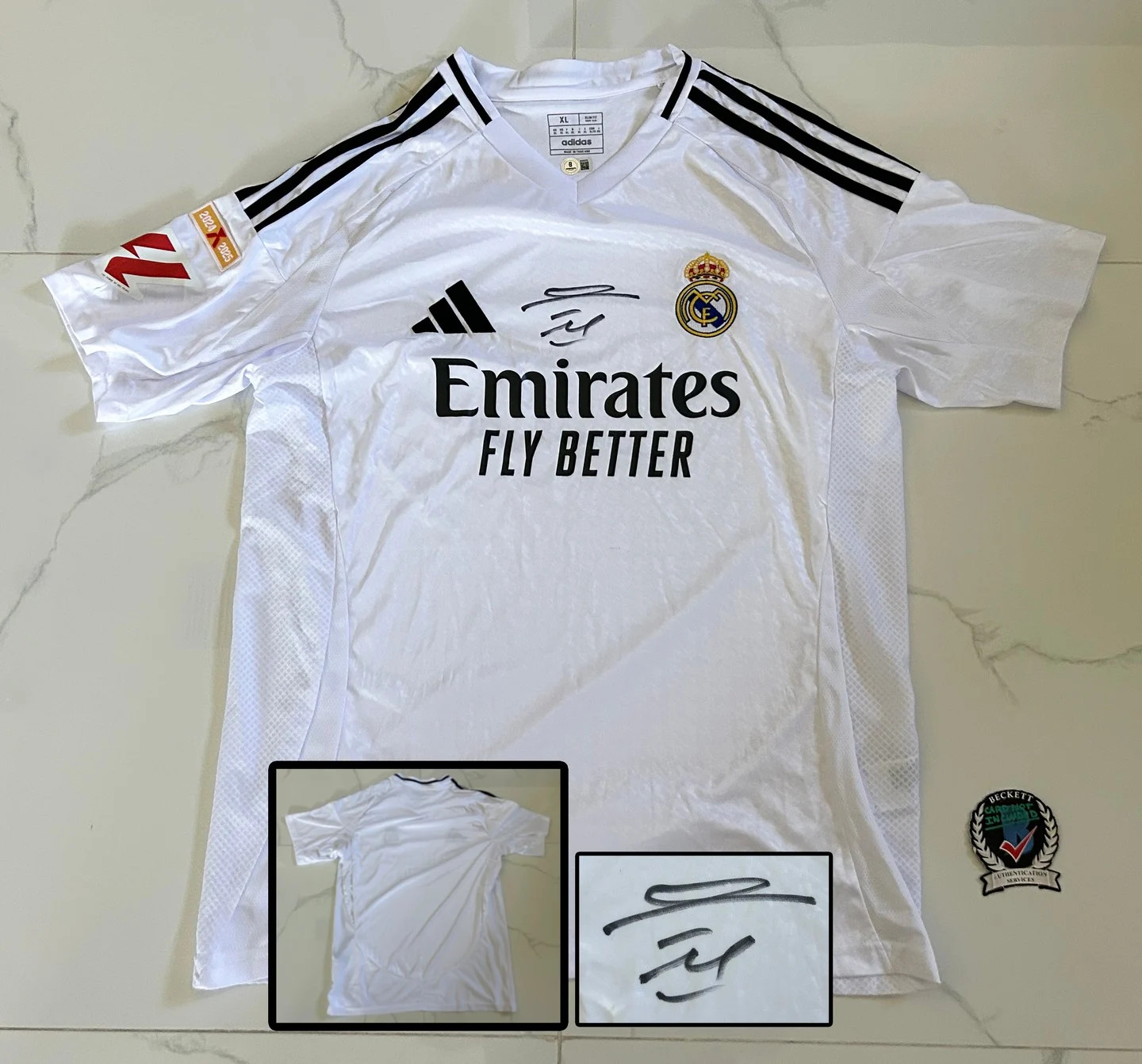 Franco Mastantuono Signed Jersey Real Madrid Beckett BAS COA