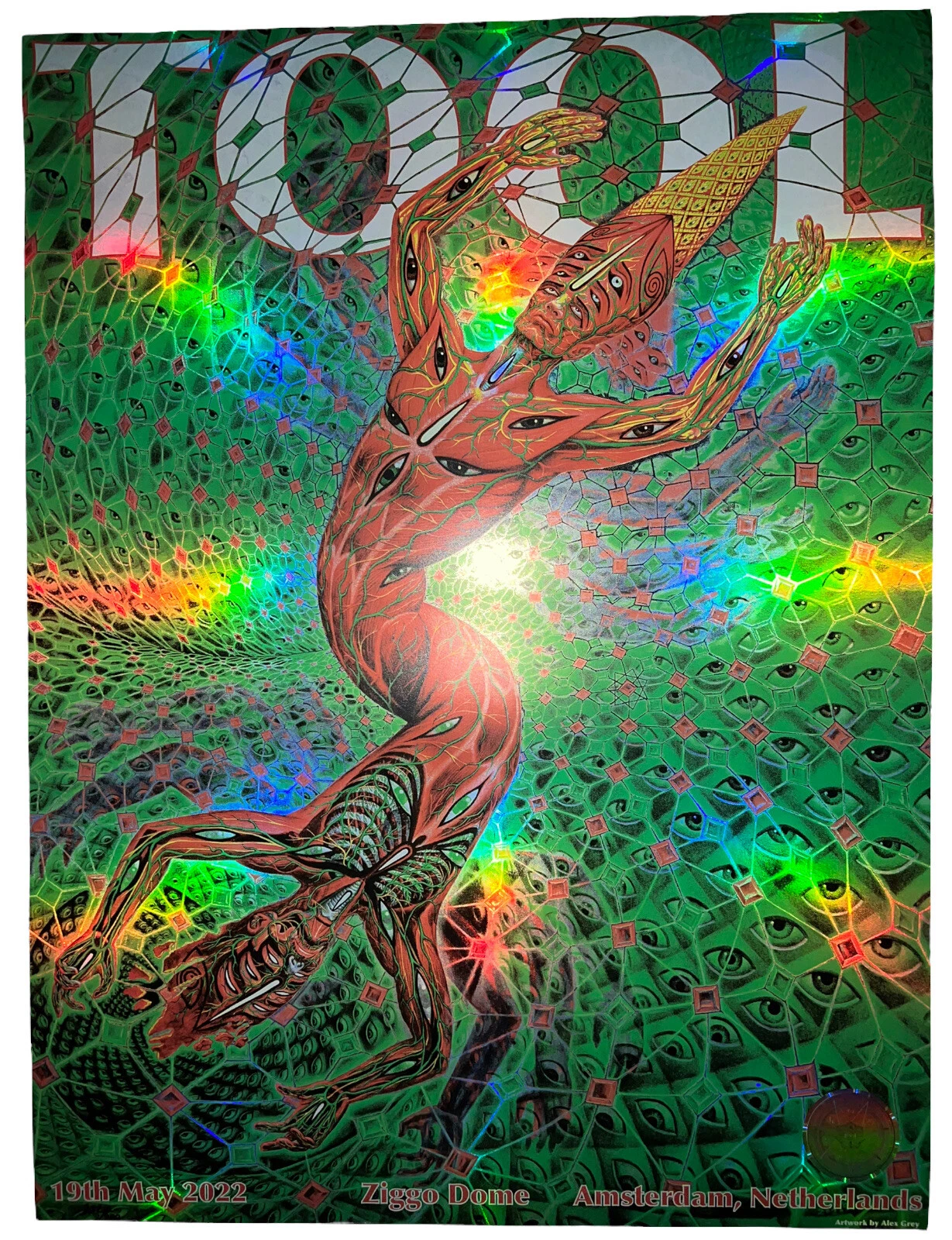 2022 TOOL AMSTERDAM NETHERLANDS POSTER CONCERT TOUR 5/19/22 ALEX GREY /500