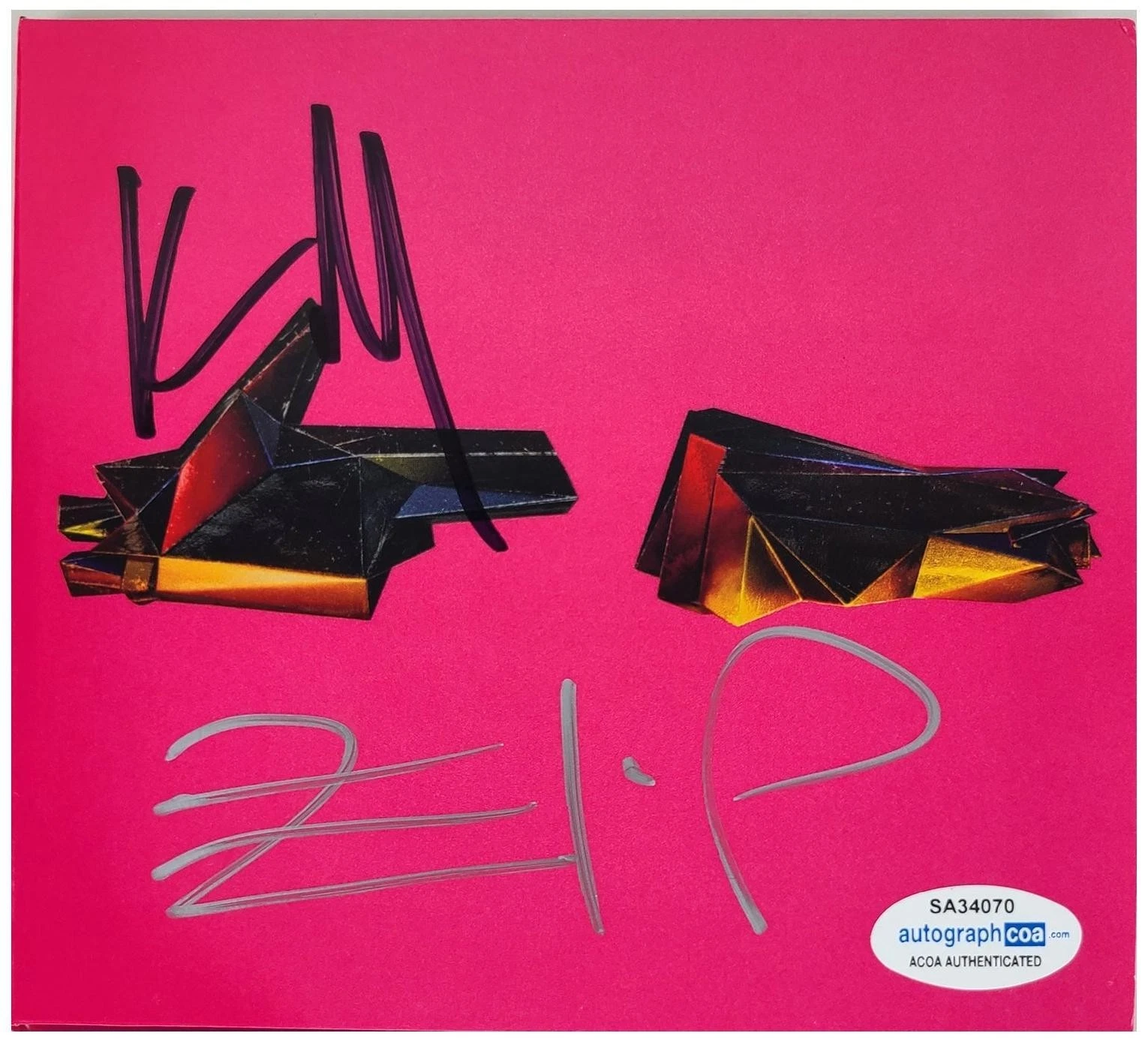 Run The Jewels Signed RTJ4 Autographed CD Cvr LP Album ACOA