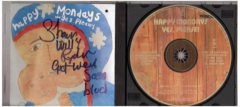 Happy Mondays Signed Autographed YES Please CD Cover & CD