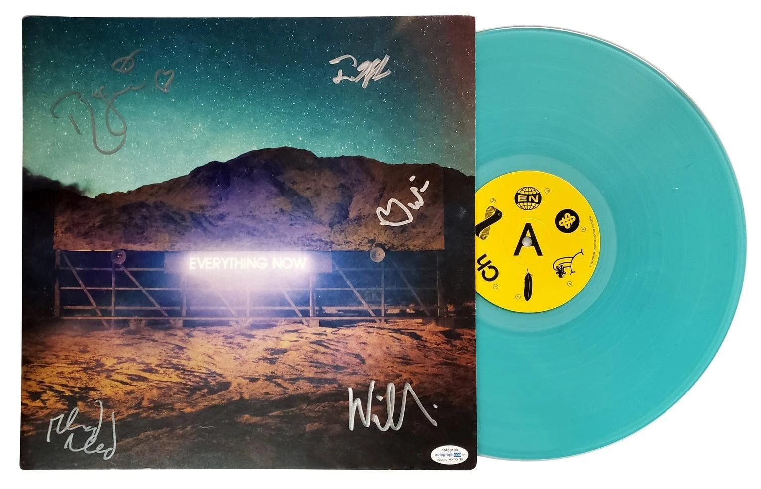 Arcade Fire Signed Autographed Everything Now Record Album LP ACOA