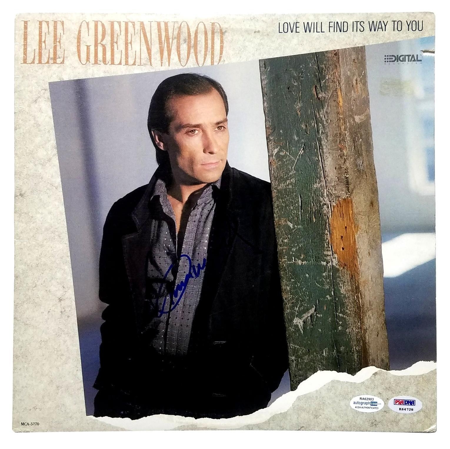 Lee Greenwood Signed Autographed Record Album LP ACOA PSA