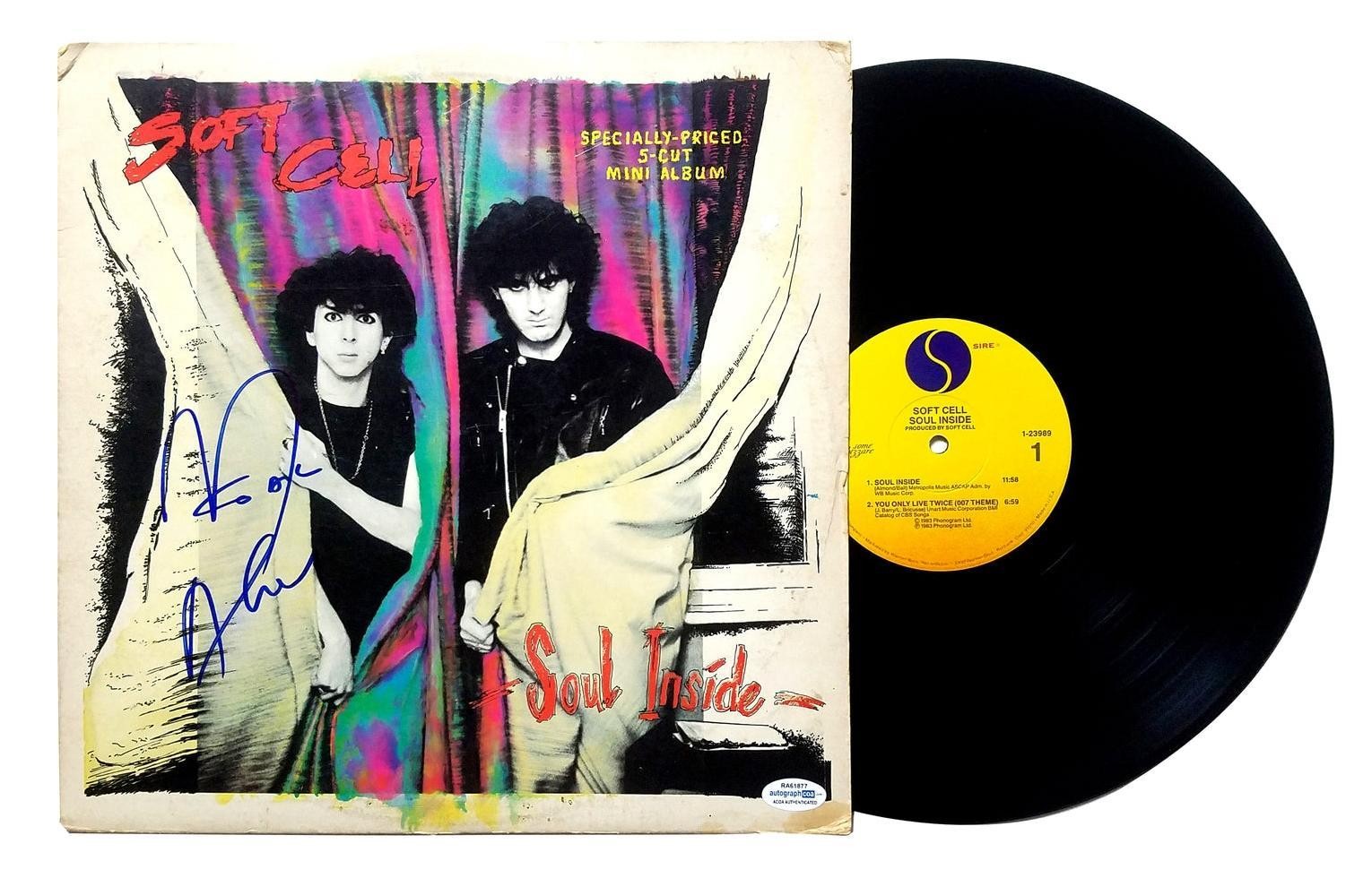 Soft Cell Marc Almond Signed Autographed Soul Inside Album LP ACOA