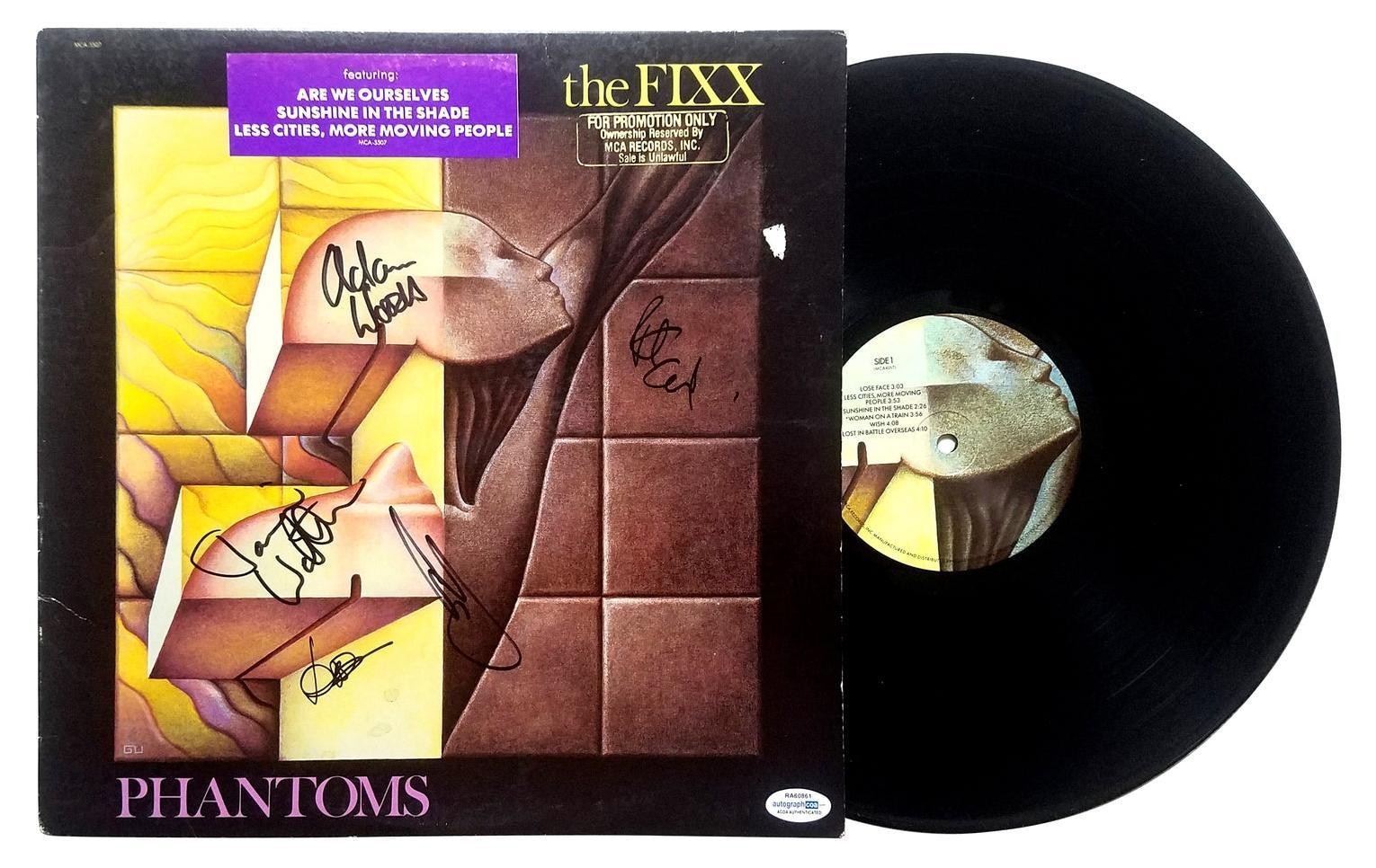 The Fixx Signed X5 Autographed Phantoms Album LP ACOA