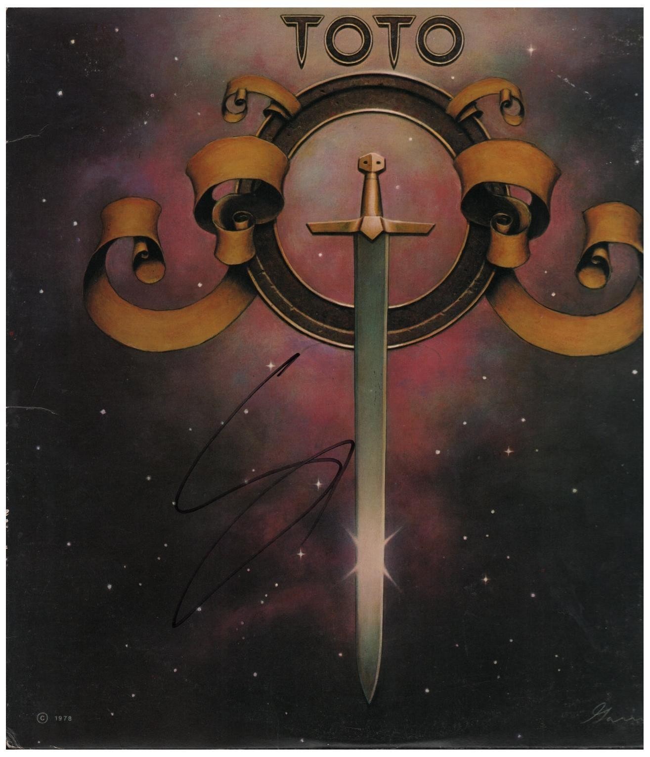 Toto Signed Autographed Toto Album Cover