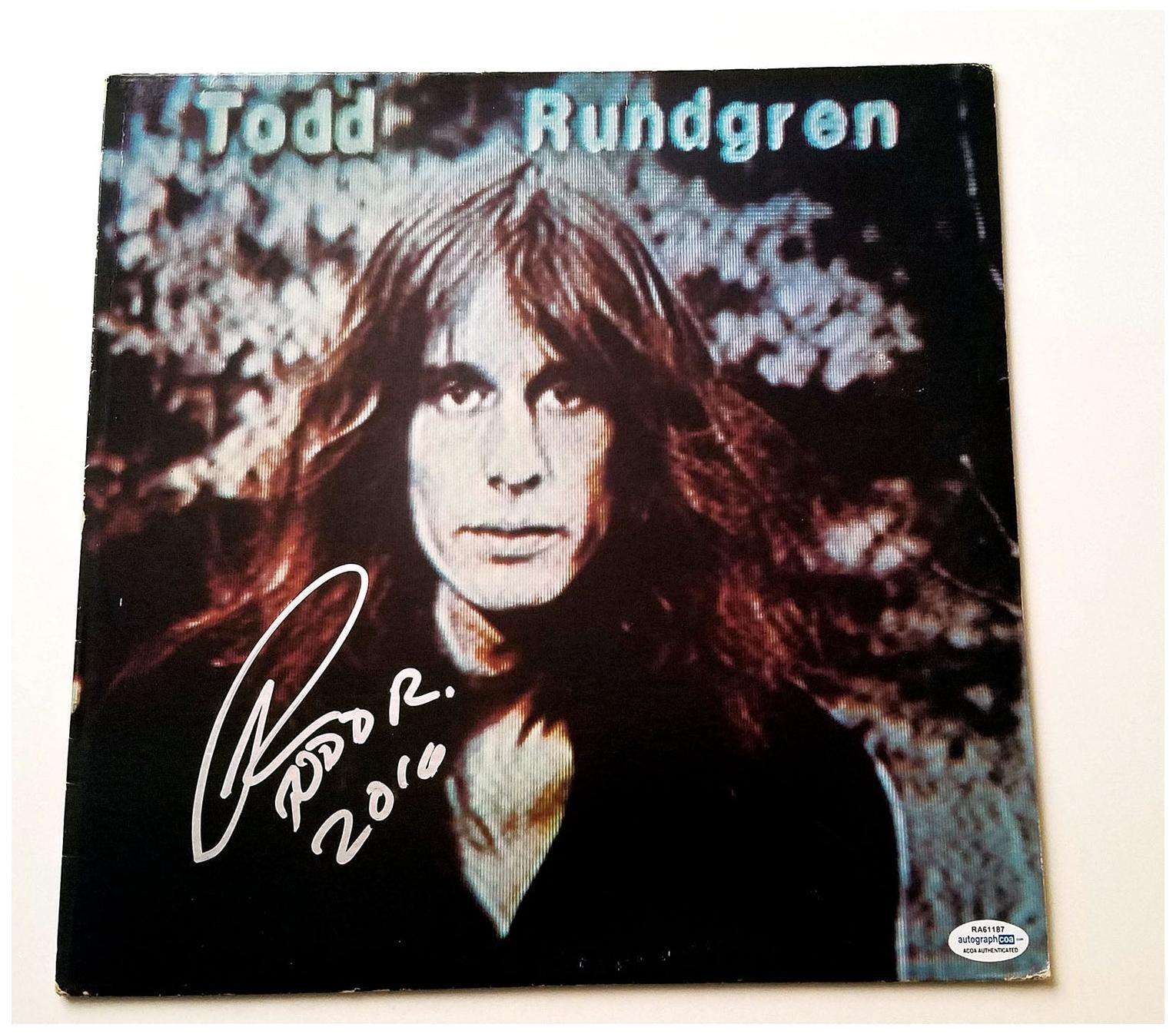 Todd Rundgren Autographed Hermit Of Mink Hollow Album Cover ACOA