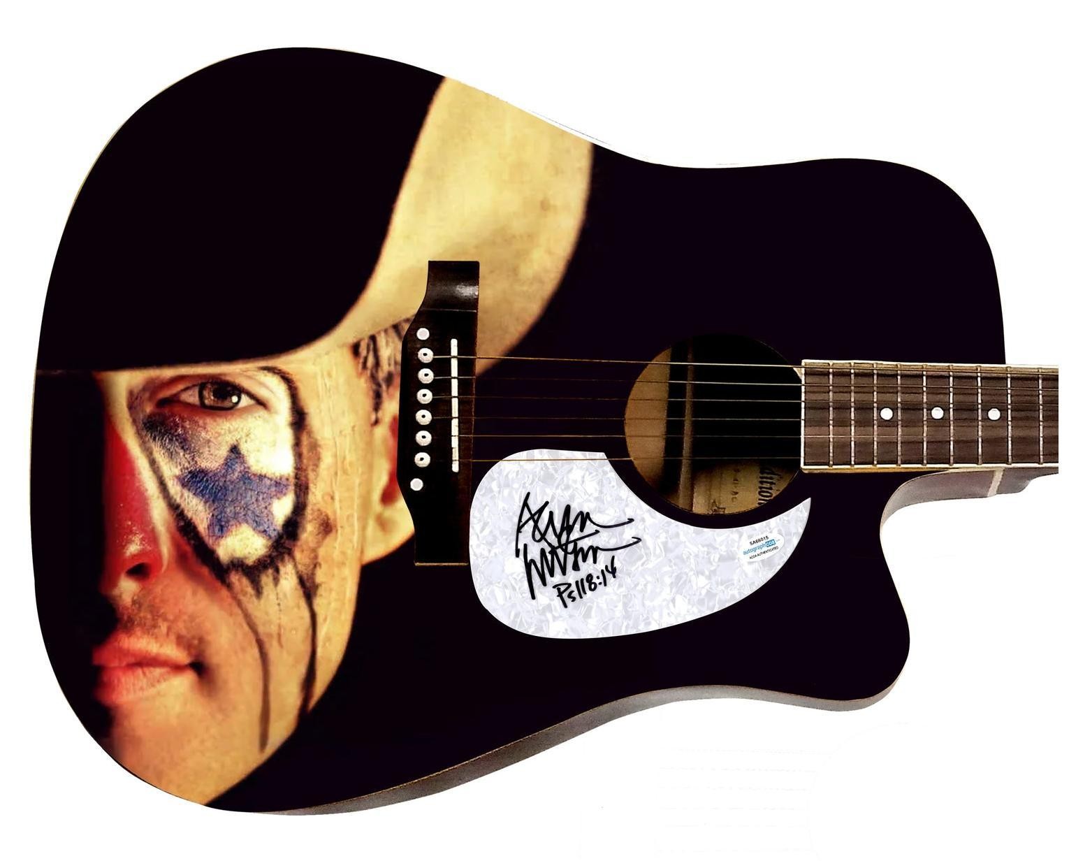 Aaron Watson Signed Custom Graphics 1/1 Acoustic Guitar