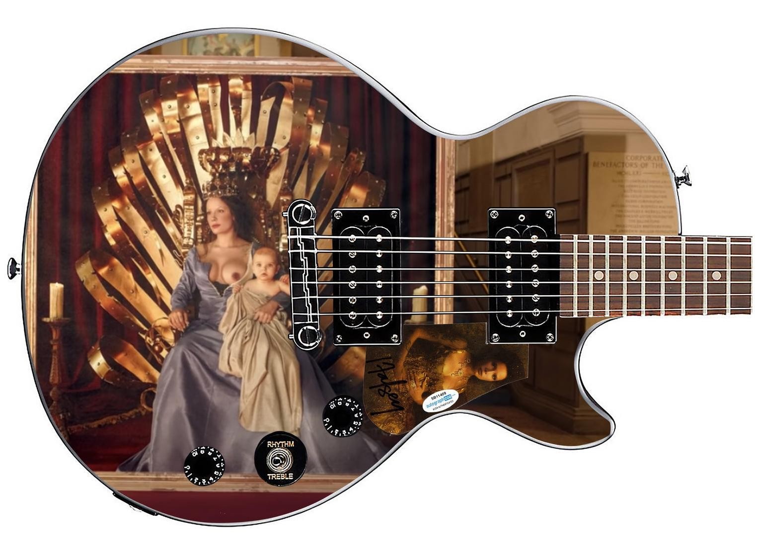 Halsey Signed Epiphone 1/1 Custom Graphics Guitar ACOA