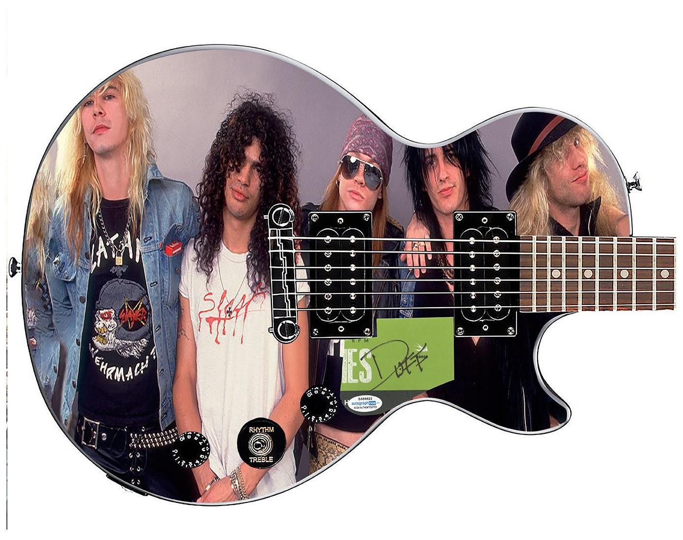 Guns N Roses Duff Mckagan Autographed Epiphone Les Paul Photo Graphics Guitar AC