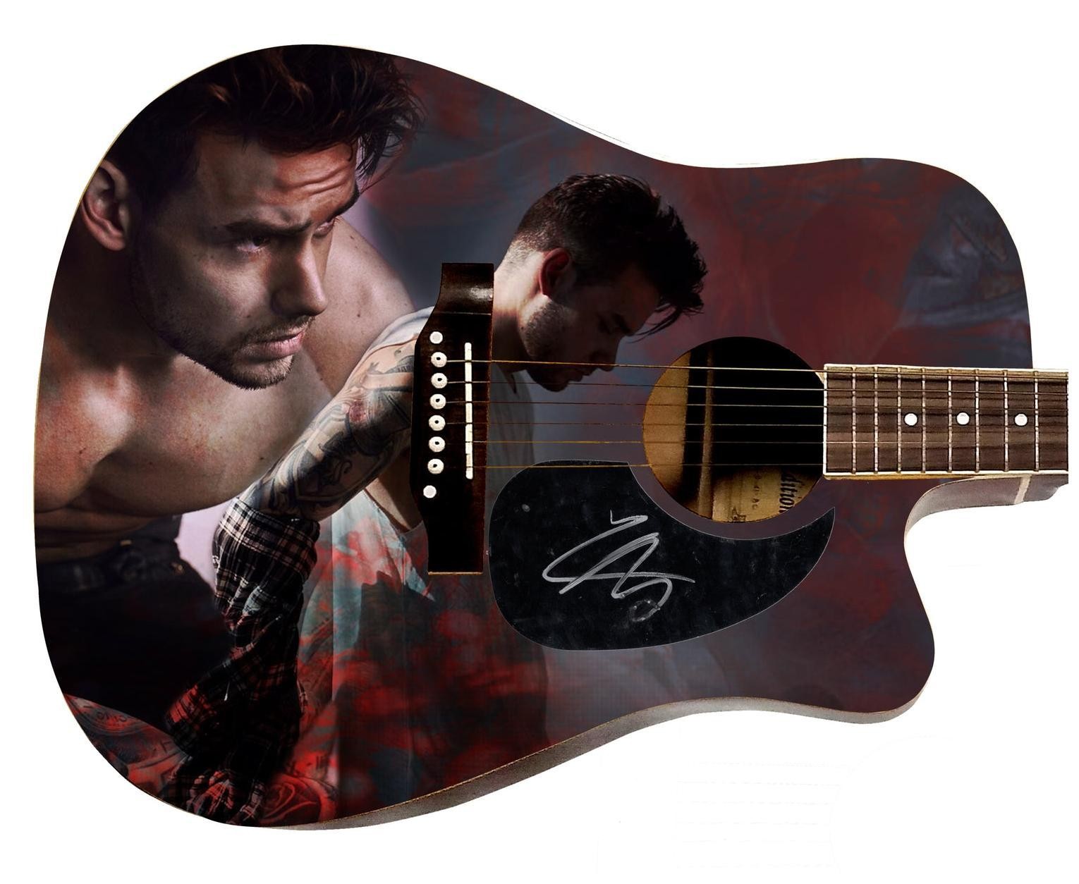 Liam Payne One Direction Signed 1:1 Signature Edition Graphics Photo Guitar