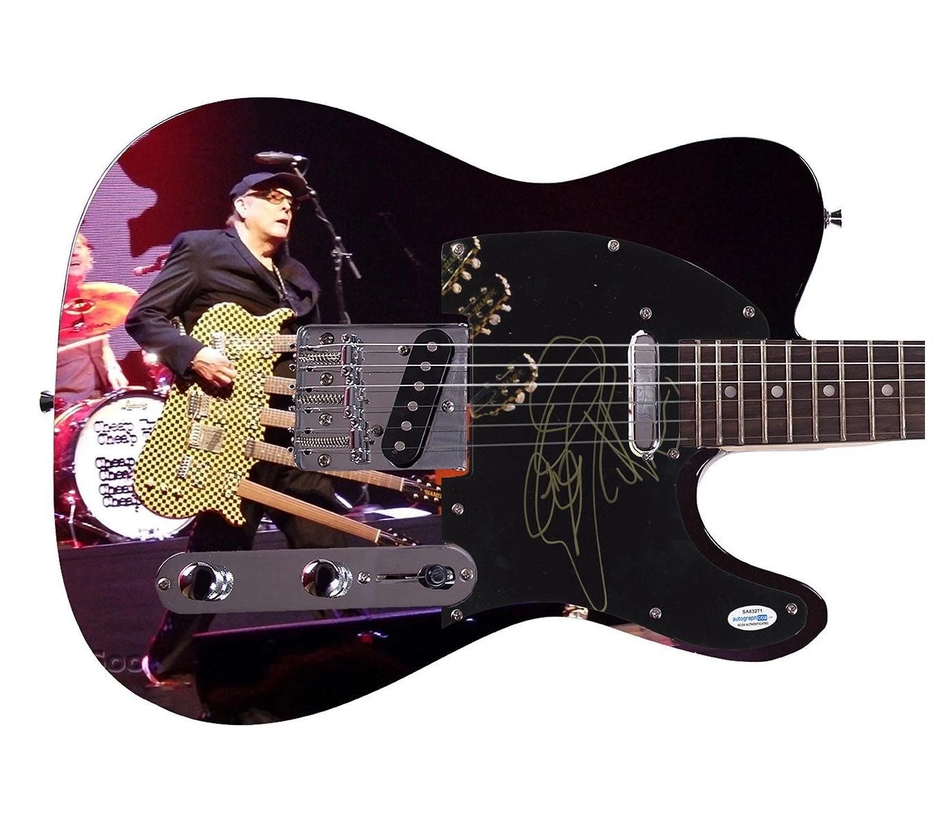 Cheap Trick Rick Nielsen Signed Autographed Custom Photo Graphics Guitar ACOA JS
