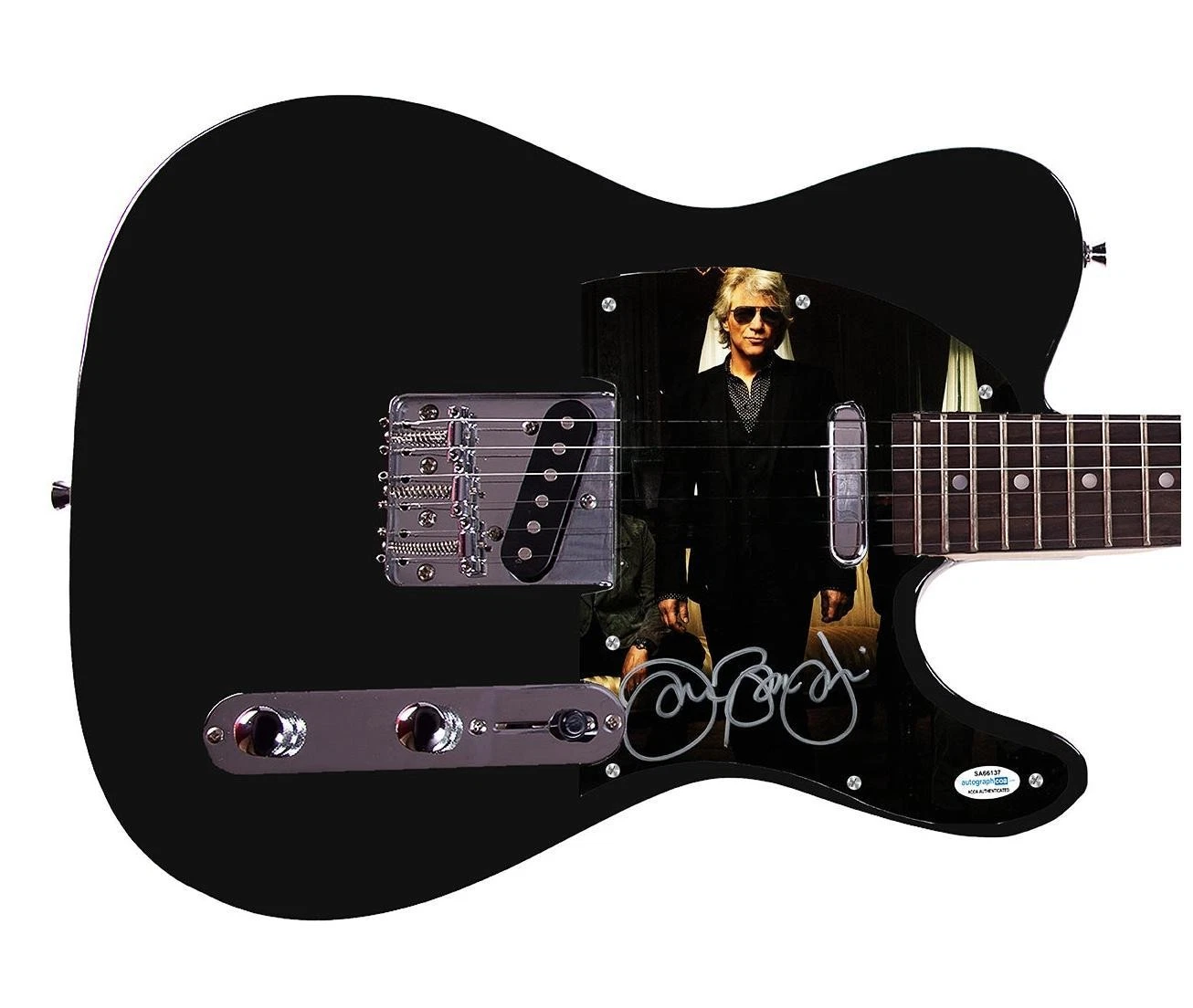 Jon Bon Jovi Signed Autographed Custom Graphics Photo Guitar ACOA