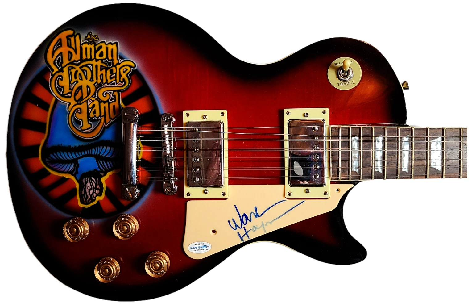 The Allman Brothers Warren Haynes Autographed 12-String Hand Airbrushed Guitar A