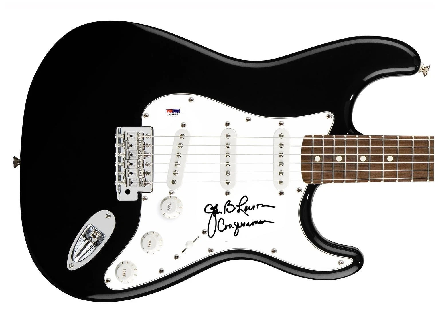 Congressman John B. Larson Autographed Guitar Connecticut PSA