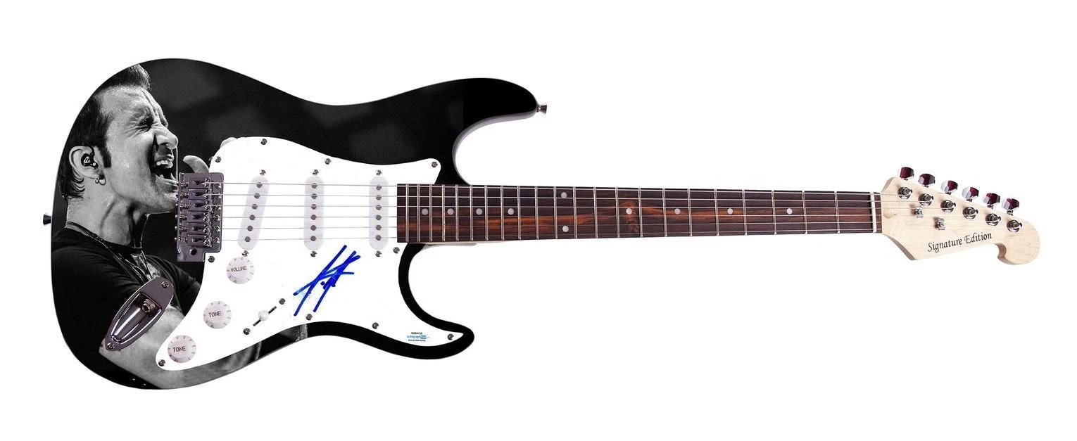 Creed Scott Stapp Signed Autographed Graphics Photo Guitar ACOA