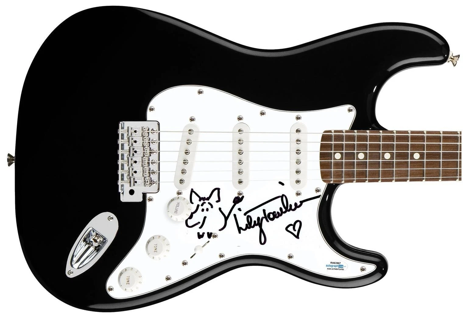 Lily Tomlin Signed Autographed Guitar ACOA