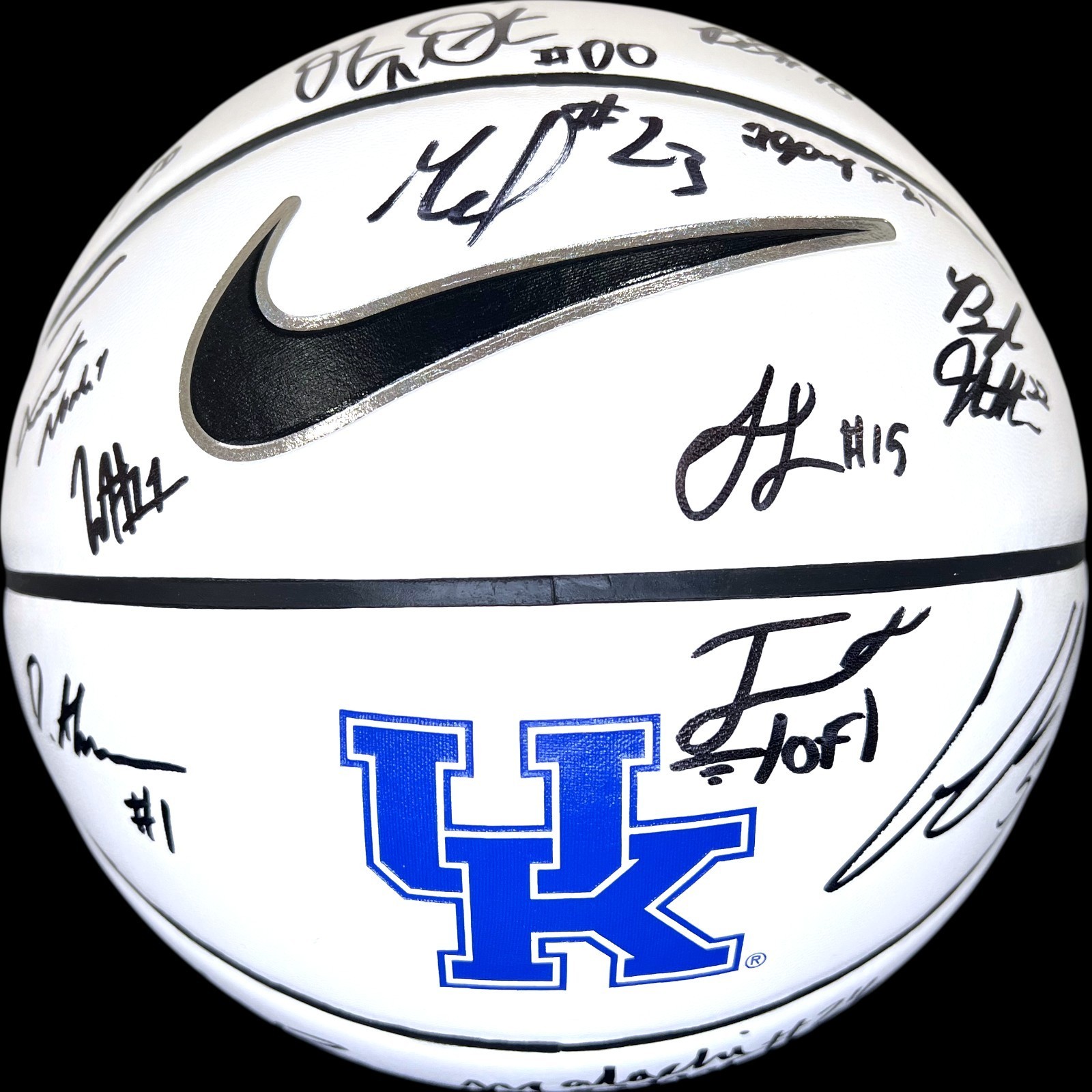 2025-26 KENTUCKY WILDCATS TEAM SIGNED NIKE BASKETBALL OTEGA OWEH COLLIN CHANDLER