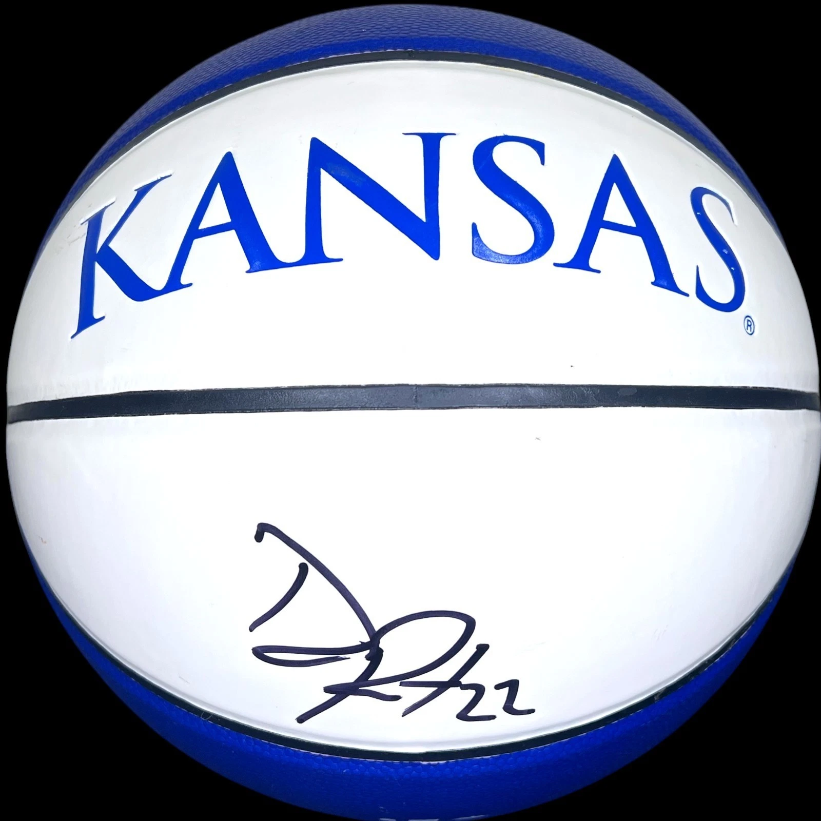 DARRYN PETERSON SIGNED KANSAS JAYHAWKS LOGO BASKETBALL KU JSA ROCK CHALK!