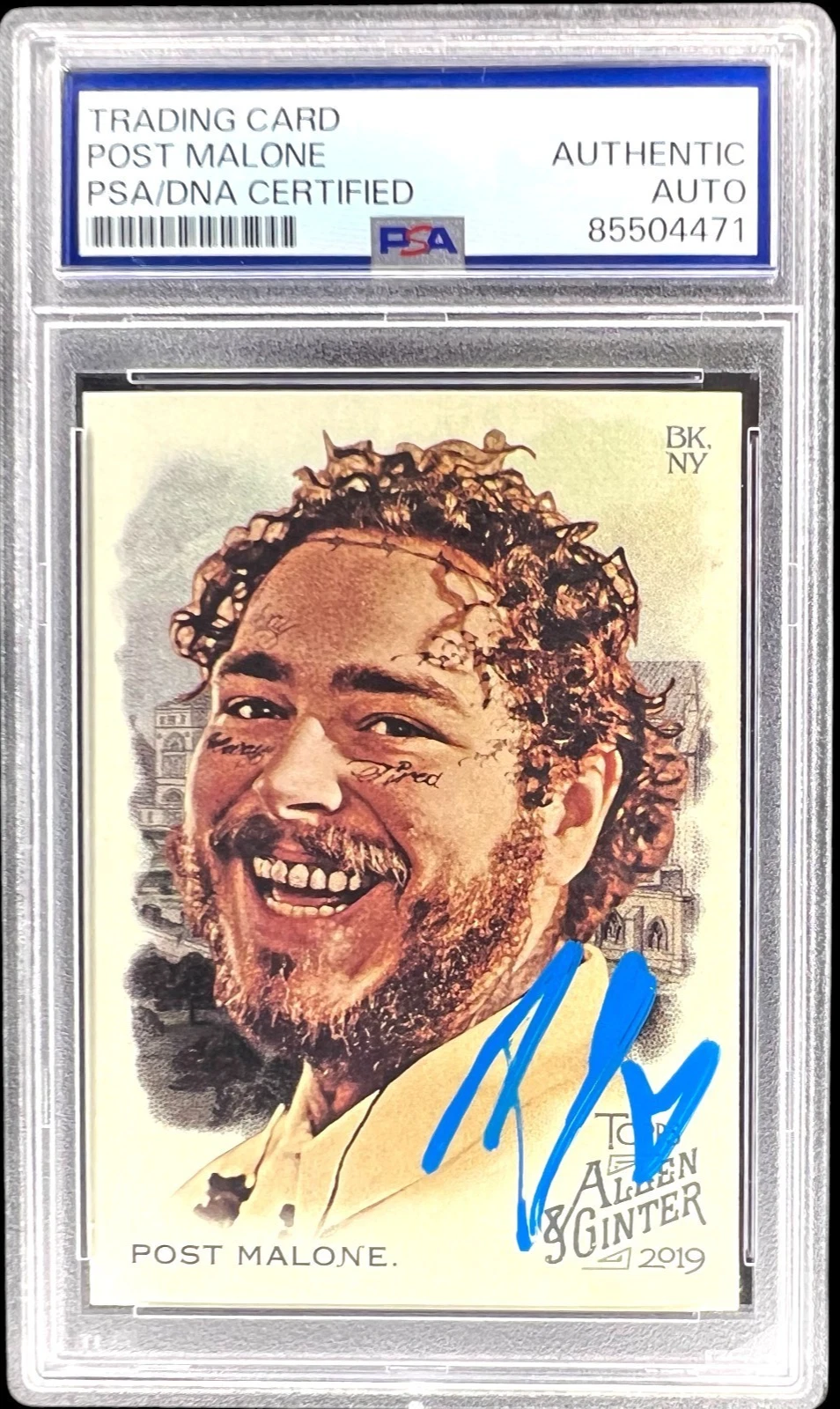 Post Malone Signed Autographed 2019 Topps Allen & Ginter Card #176 Psa/Dna Posty
