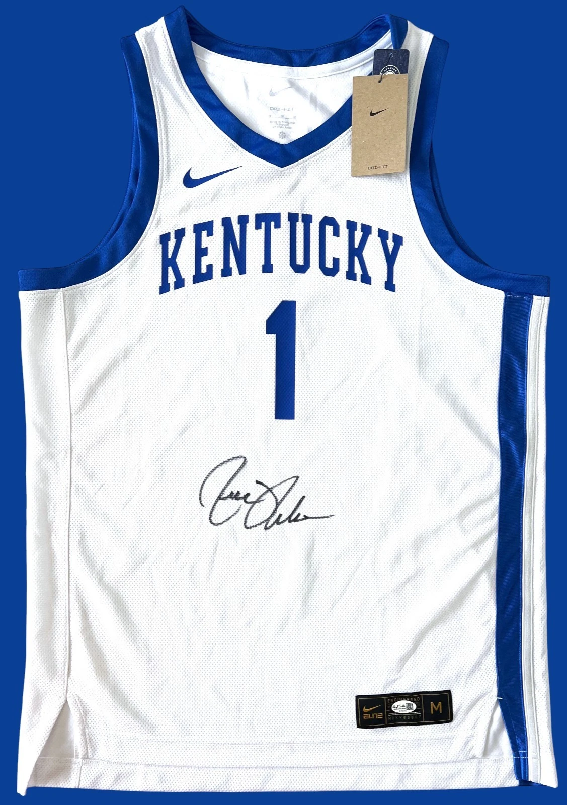 RICK PITINO SIGNED KENTUCKY WILDCATS NIKE BASKETBALL JERSEY FINAL FOUR CHAMP JSA