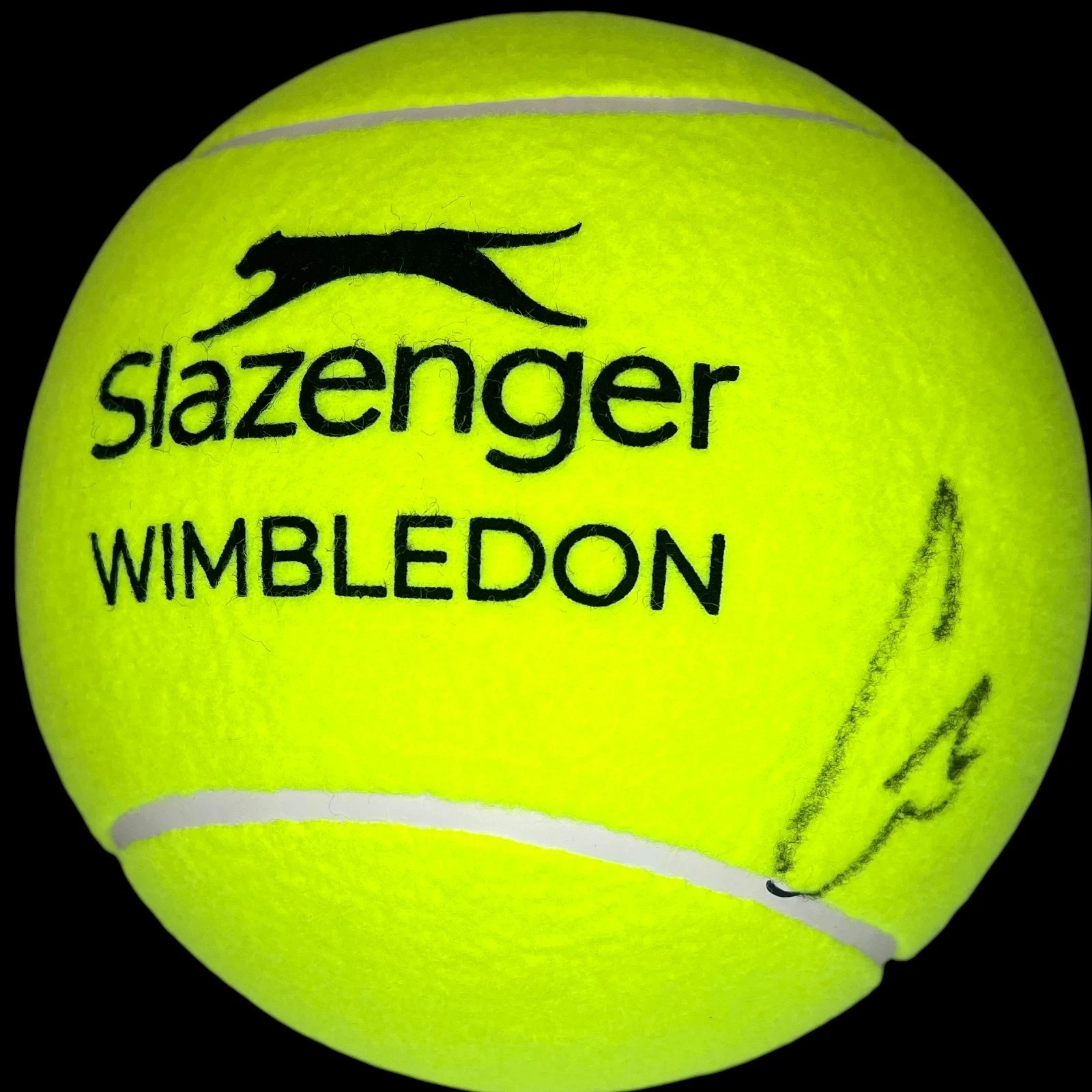 CARLOS ALCARAZ SIGNED WIMBLEDON JUMBO TENNIS BALL 10