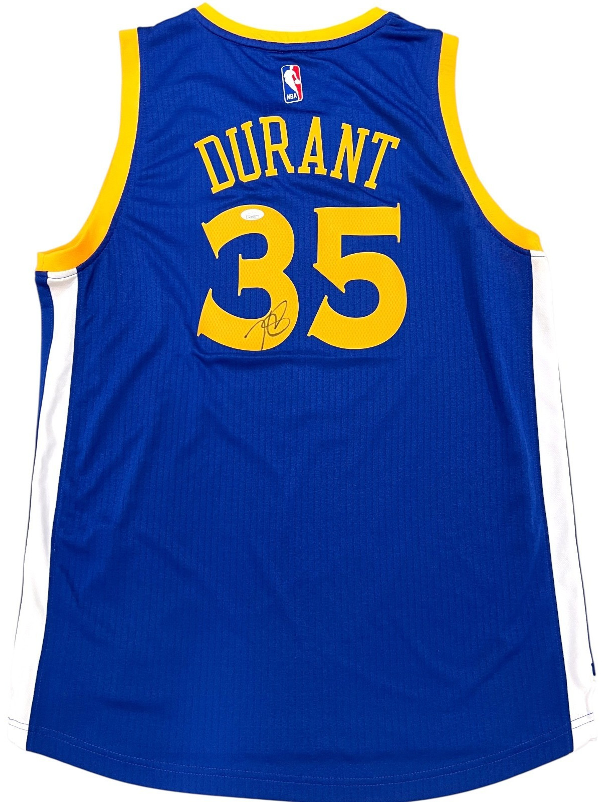 KEVIN DURANT SIGNED GOLDEN STATE WARRIORS ADIDAS AUTHENTIC BASKETBALL JERSEY JSA