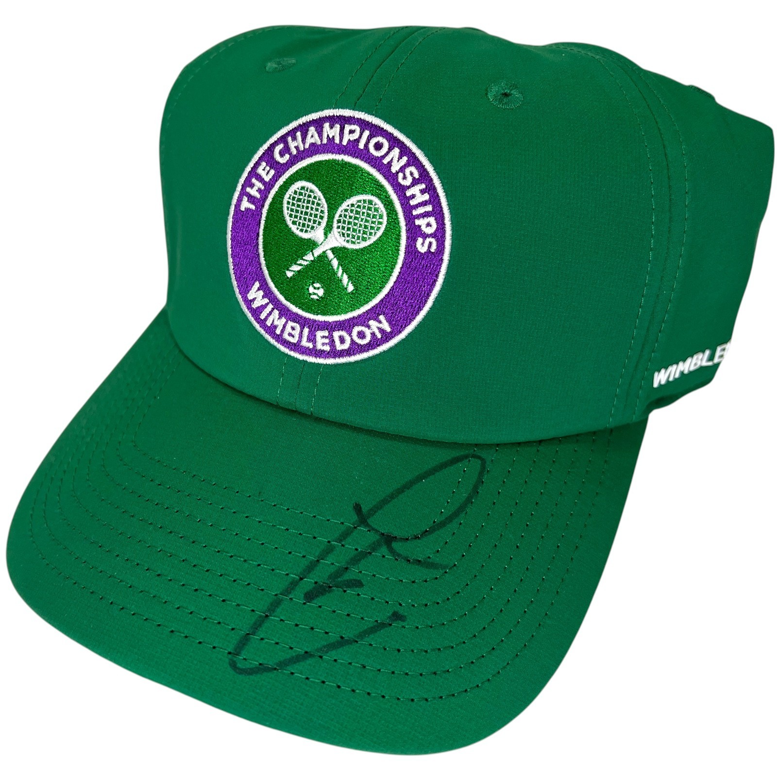 CARLOS ALCARAZ SIGNED AUTOGRAPHED OFFICIAL WIMBLEDON TENNIS HAT CAP JSA CHAMP!