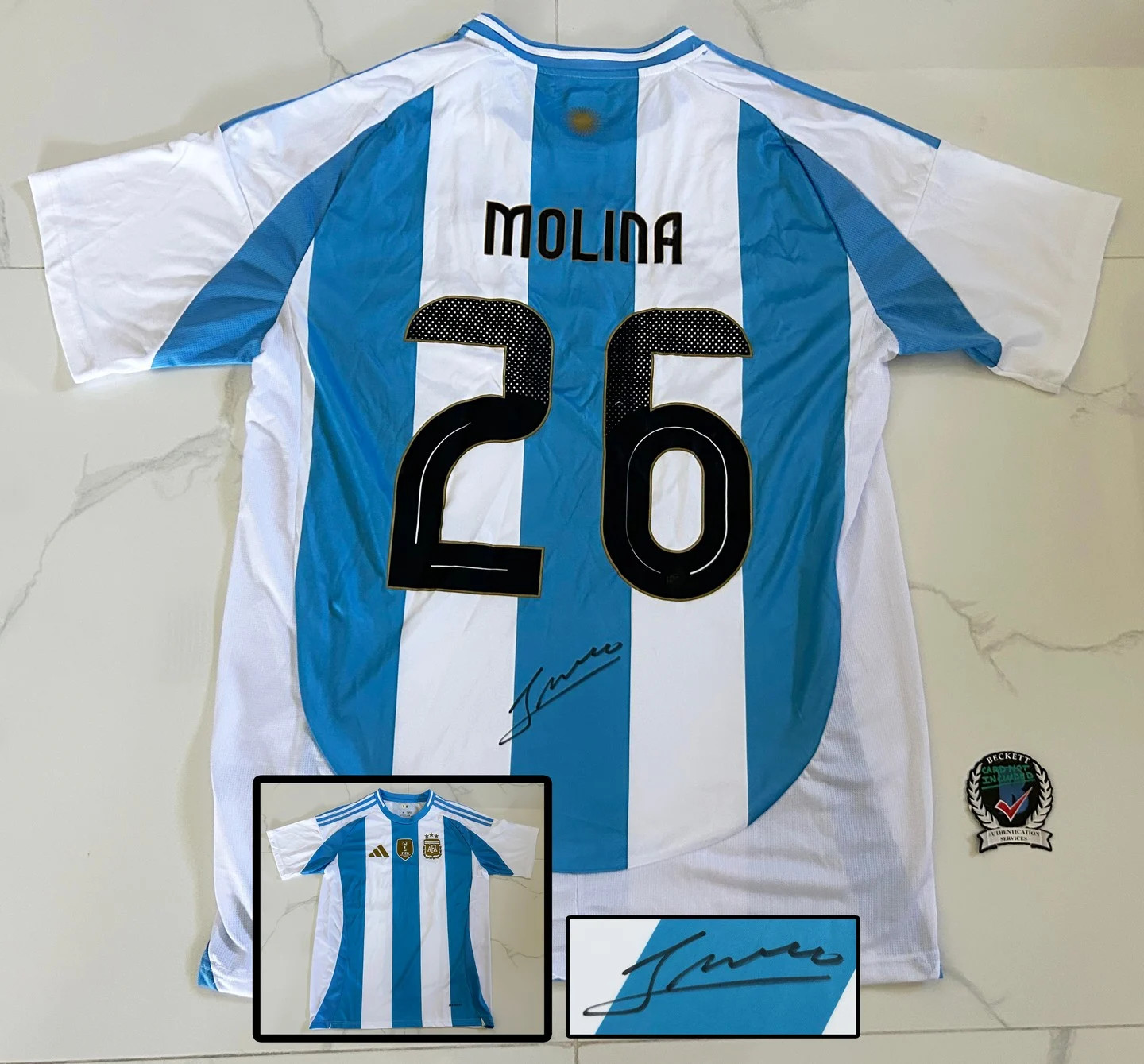 Nahuel Molina Signed Jersey Argentina Beckett BAS 1 COA
