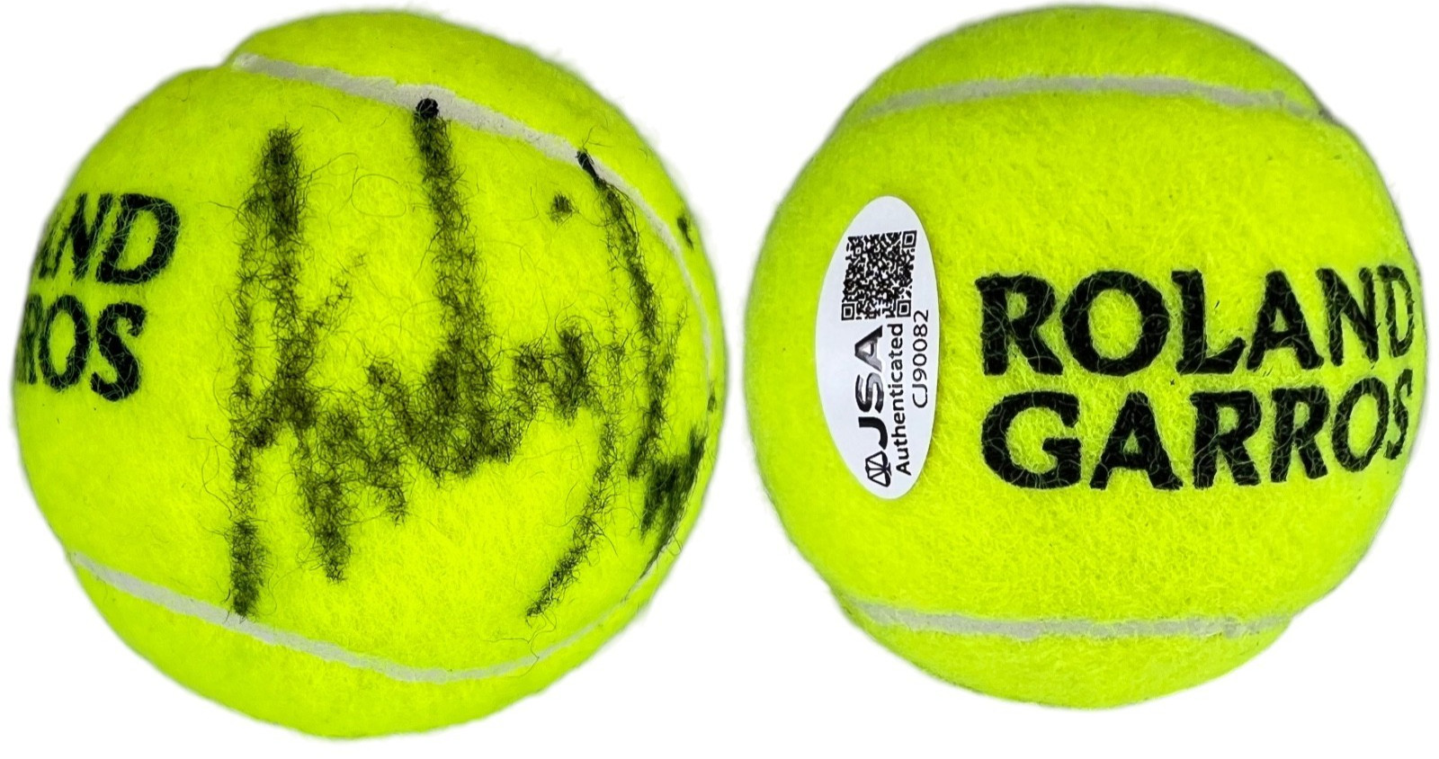 ANDRE AGASSI SIGNED AUTOGRAPHED FRENCH OPEN TENNIS BALL ROLLAND GARROS JSA
