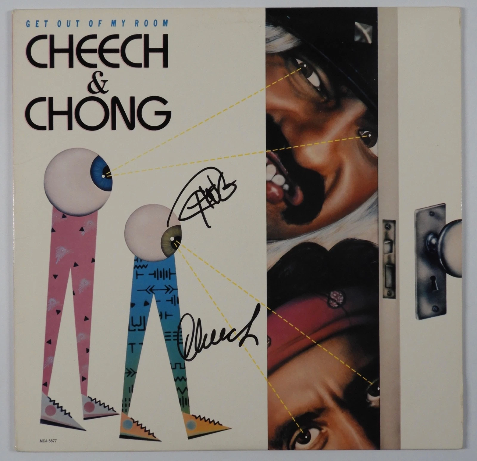 Cheech & Chong JSA Signed Autograph Record Vinyl Get Out Of My Room