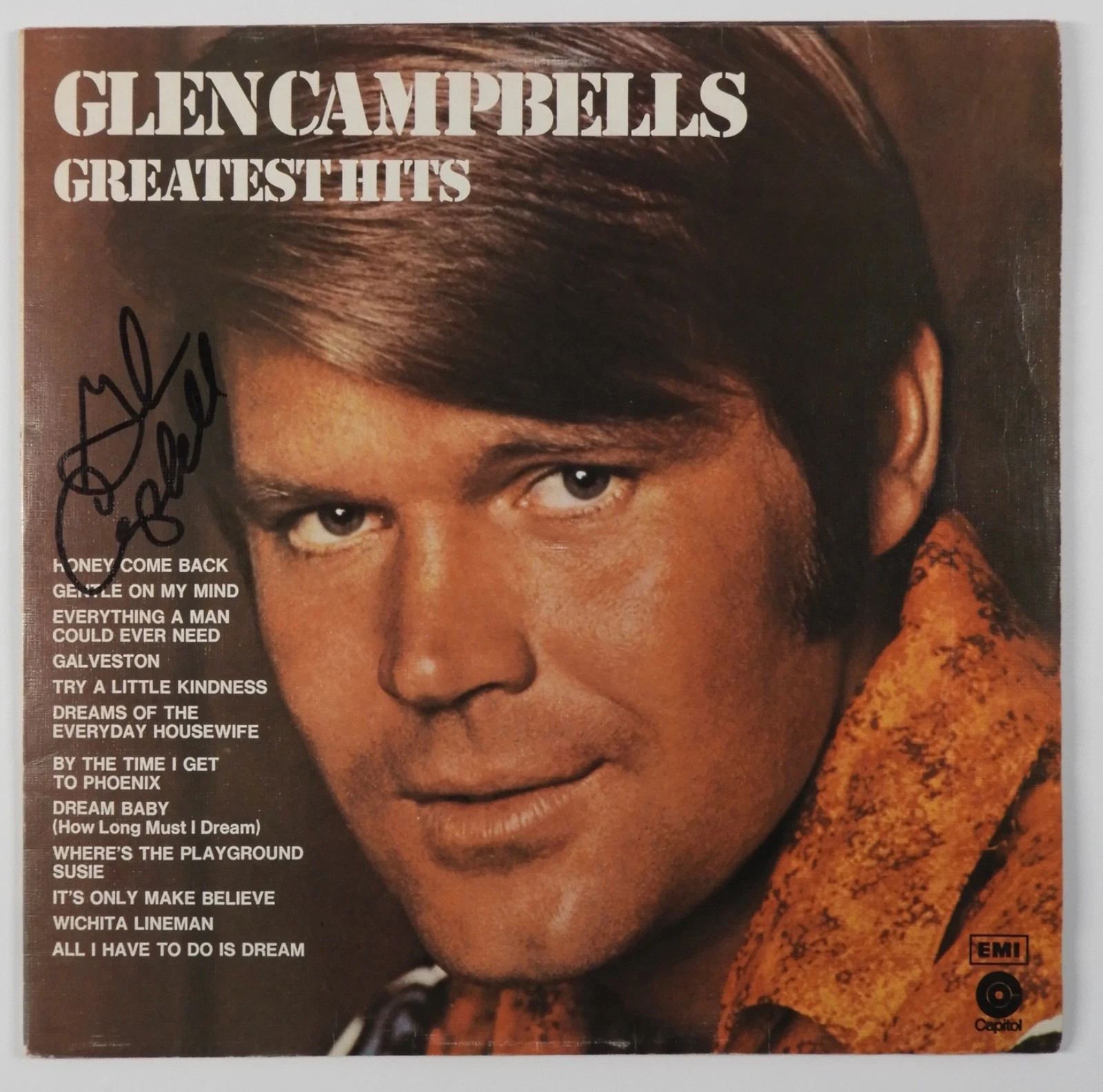 Glen Campbell JSA Signed Autograph Album Record Vinyl Greatest Hits