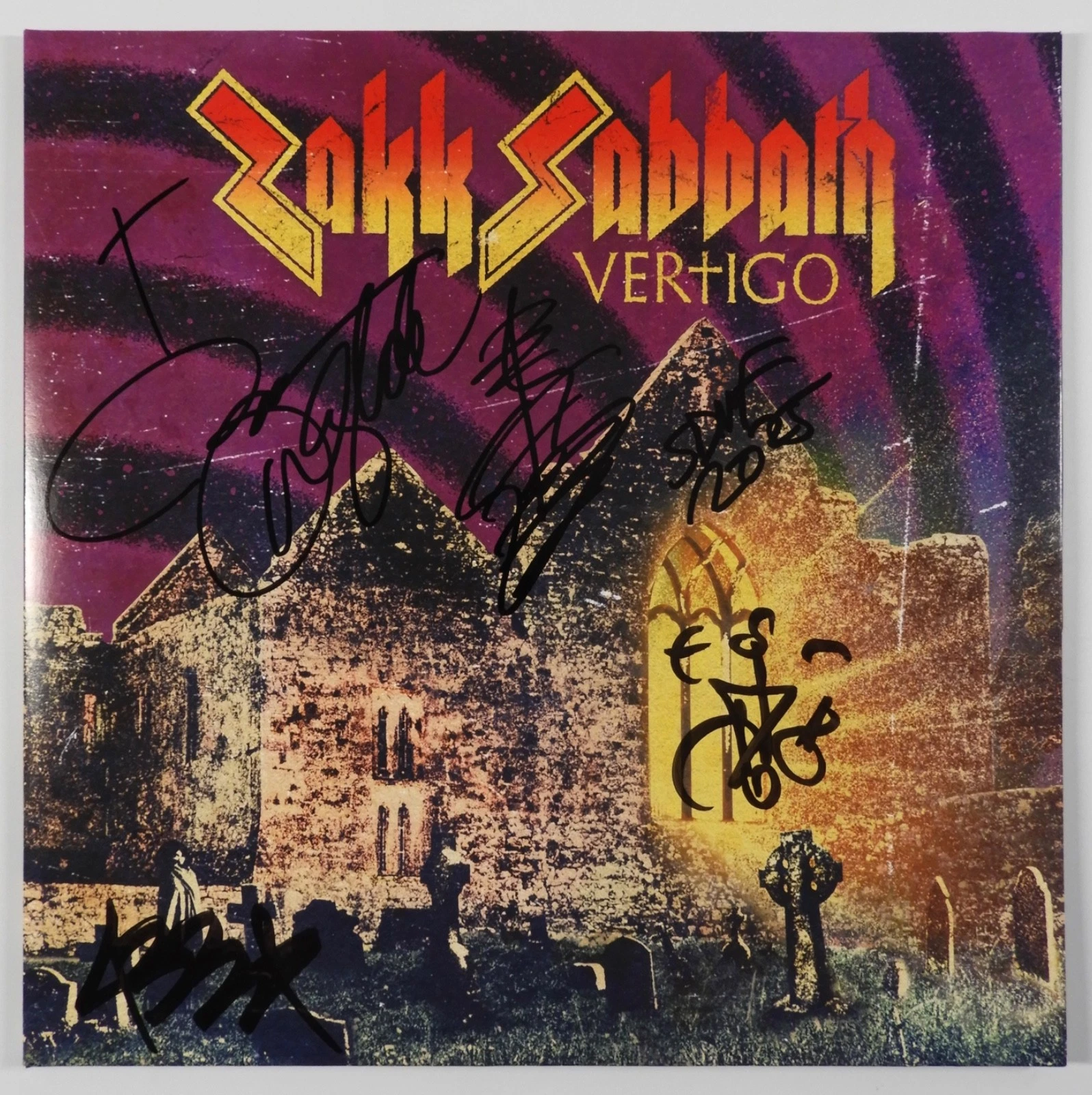 Zakk Wylde JSA  Signed Autograph Record Album Vinyl Zakk Sabbath Vertigo