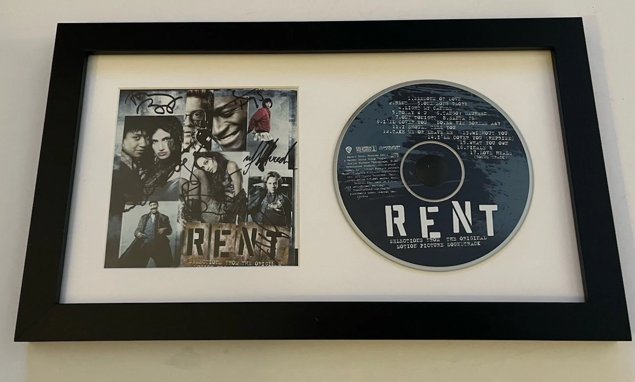 RENT Signed X7 Framed CD Display BAS Certified Diggs, Dawson, Pascal, Menzel +3