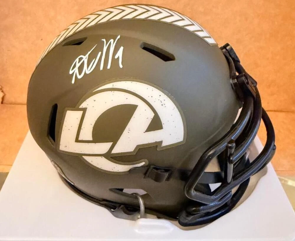 DESEAN JACKSON LOS ANGELES RAMS SIGNED AUTO SALUTE TO SERVICE  HELMET BECKETT