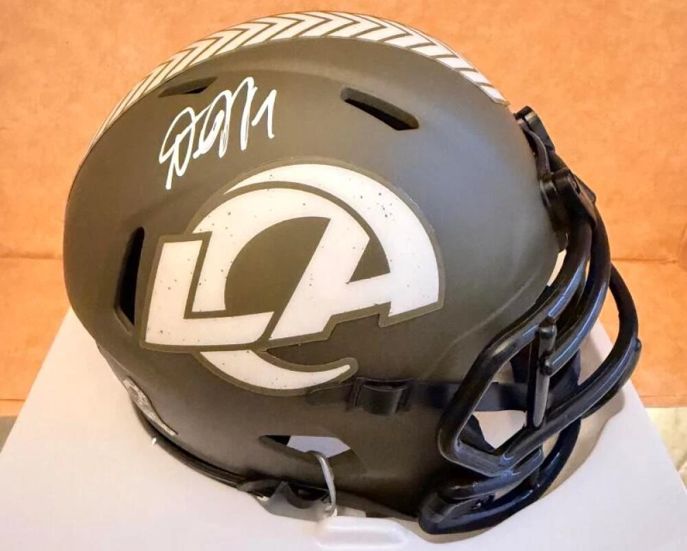 DESEAN JACKSON LOS ANGELES RAMS SIGNED AUTO SALUTE TO SERVICE  HELMET BECKETT