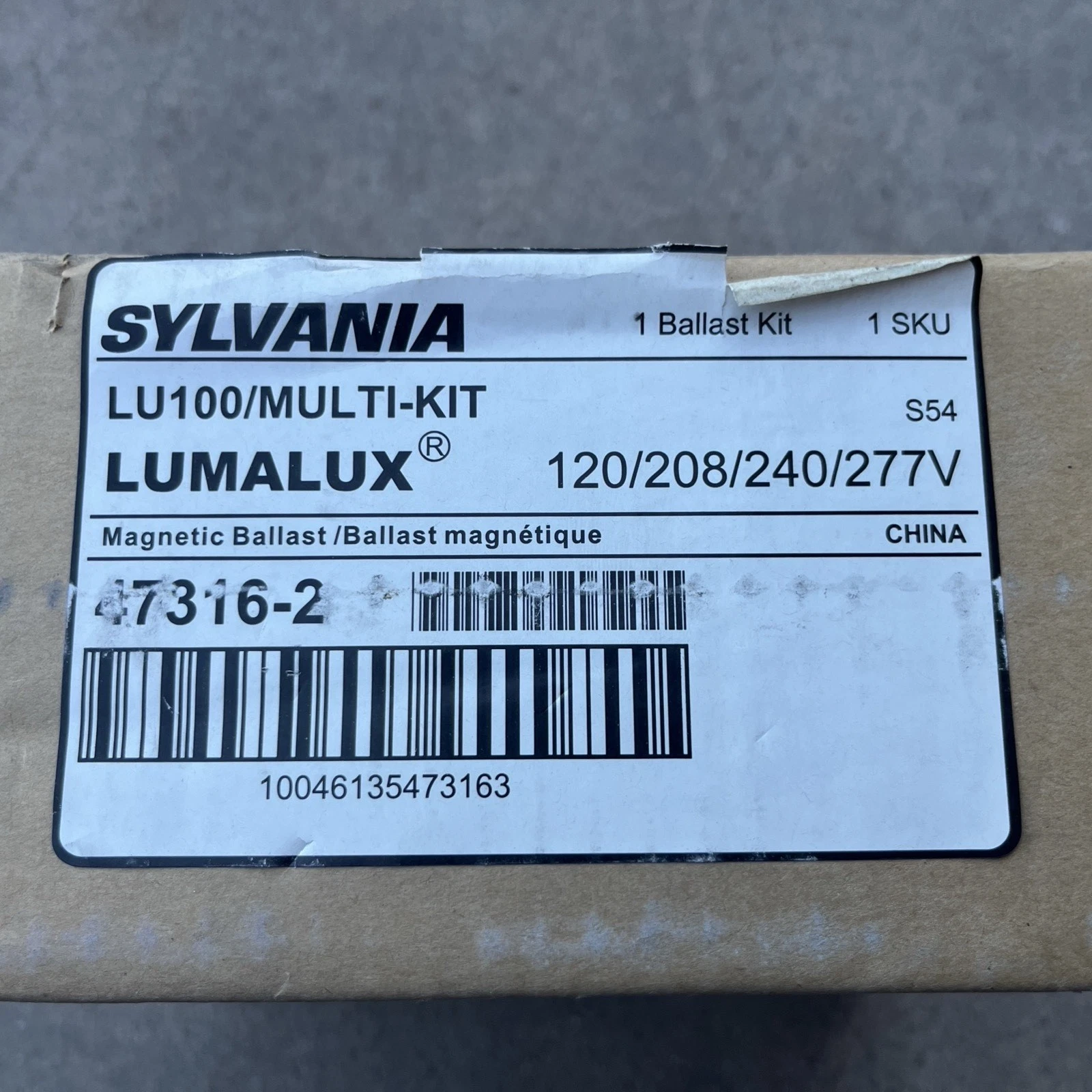 NEW SYLVANIA LU100 MULTI-KIT MAGNETIC BALLAST KIT 47316-2 473162